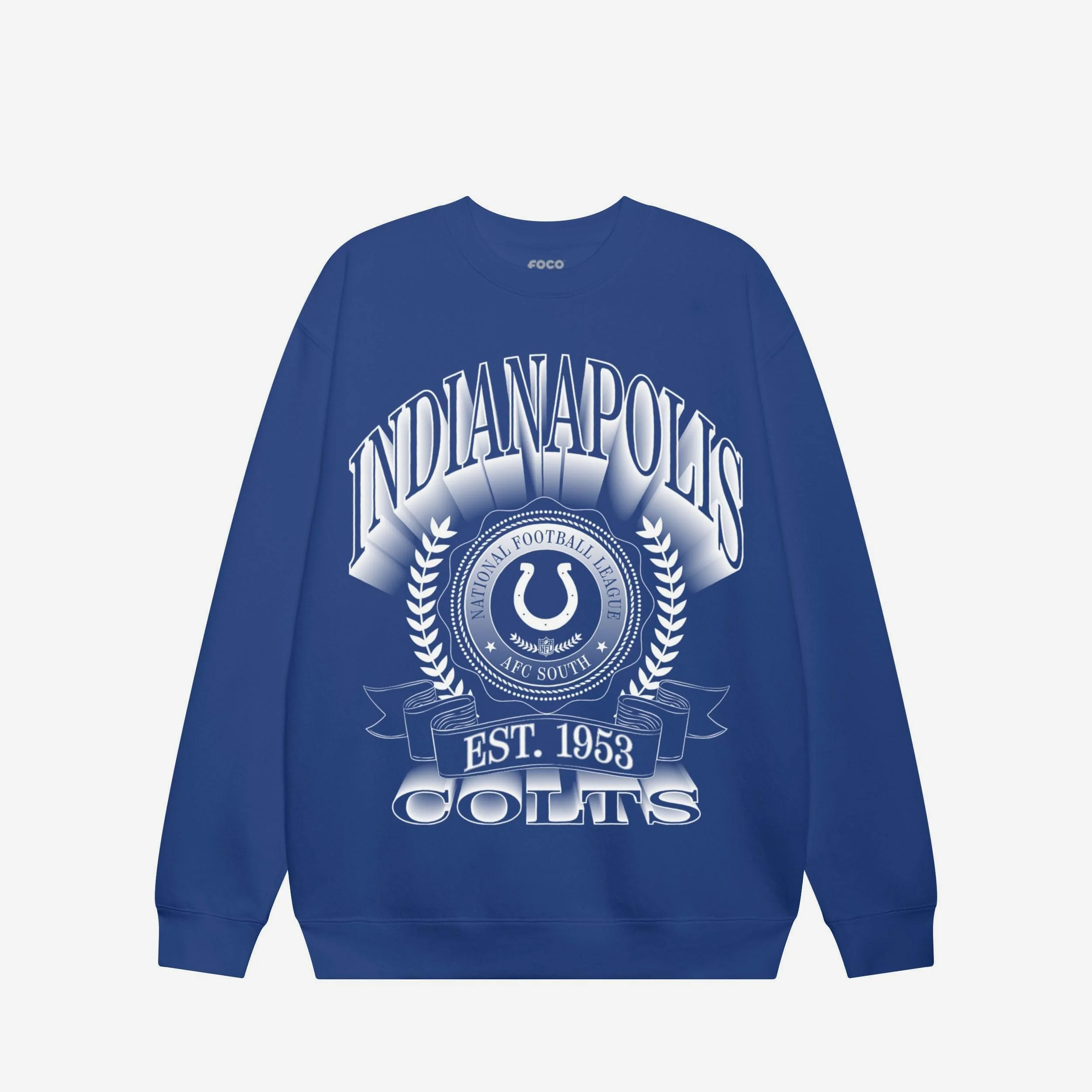 Indianapolis Colts Banner Crest Crew Neck Sweatshirt - Image 3
