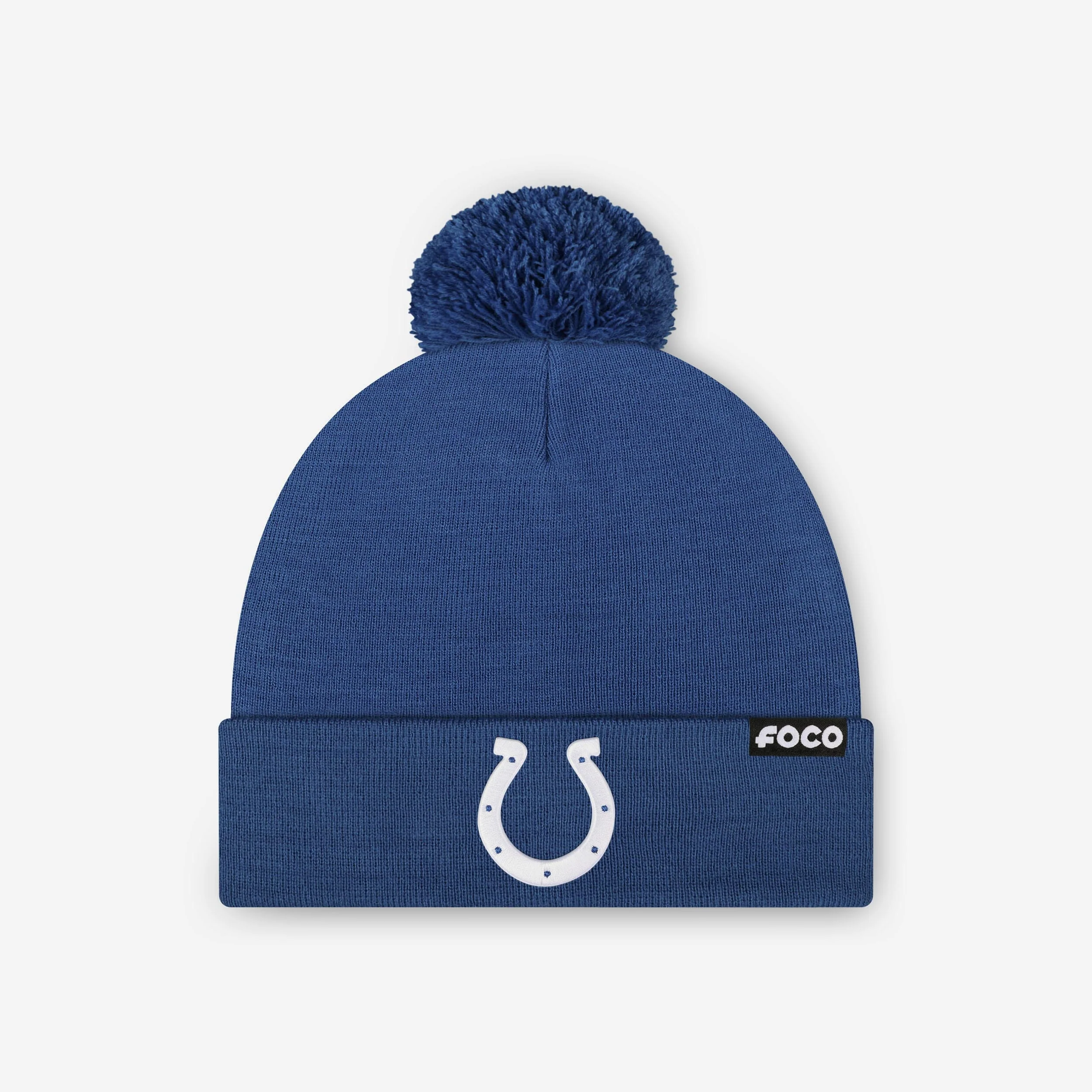 Indianapolis Colts Basic Primary Logo Pom Beanie