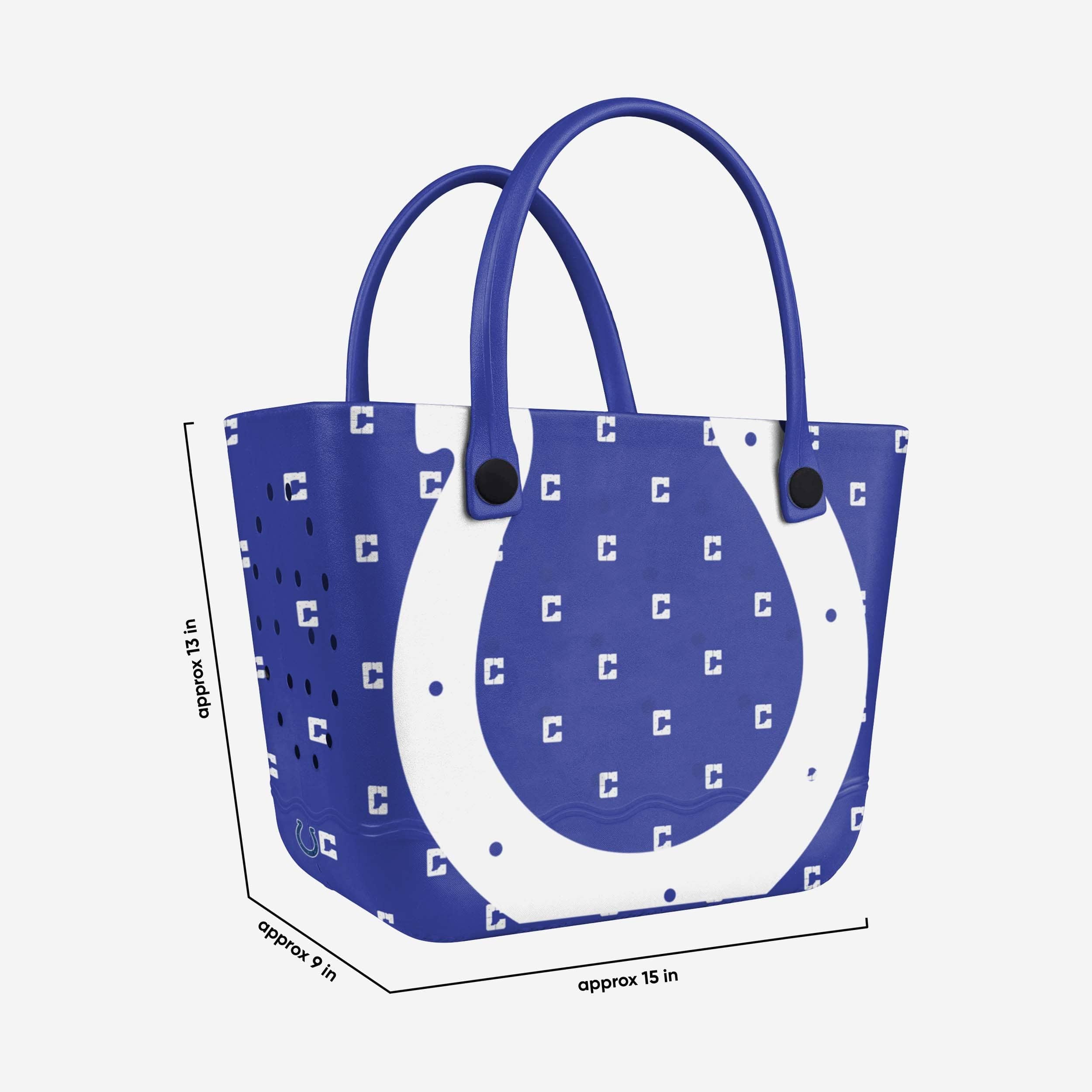 Indianapolis Colts Big Logo Mini Print Tailgate Tote Bag - Image 3