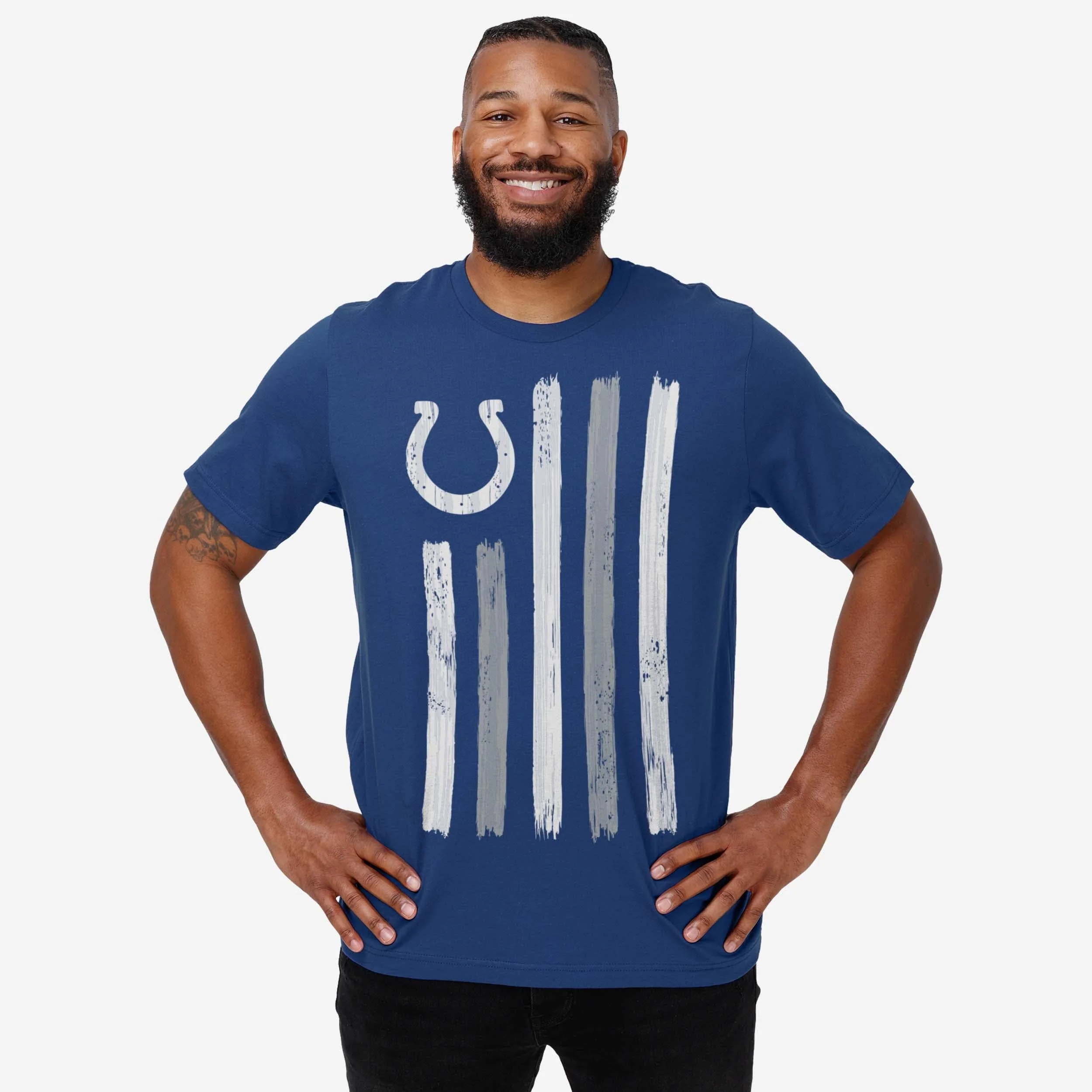 Indianapolis Colts Brushstroke Flag T-Shirt - Image 2