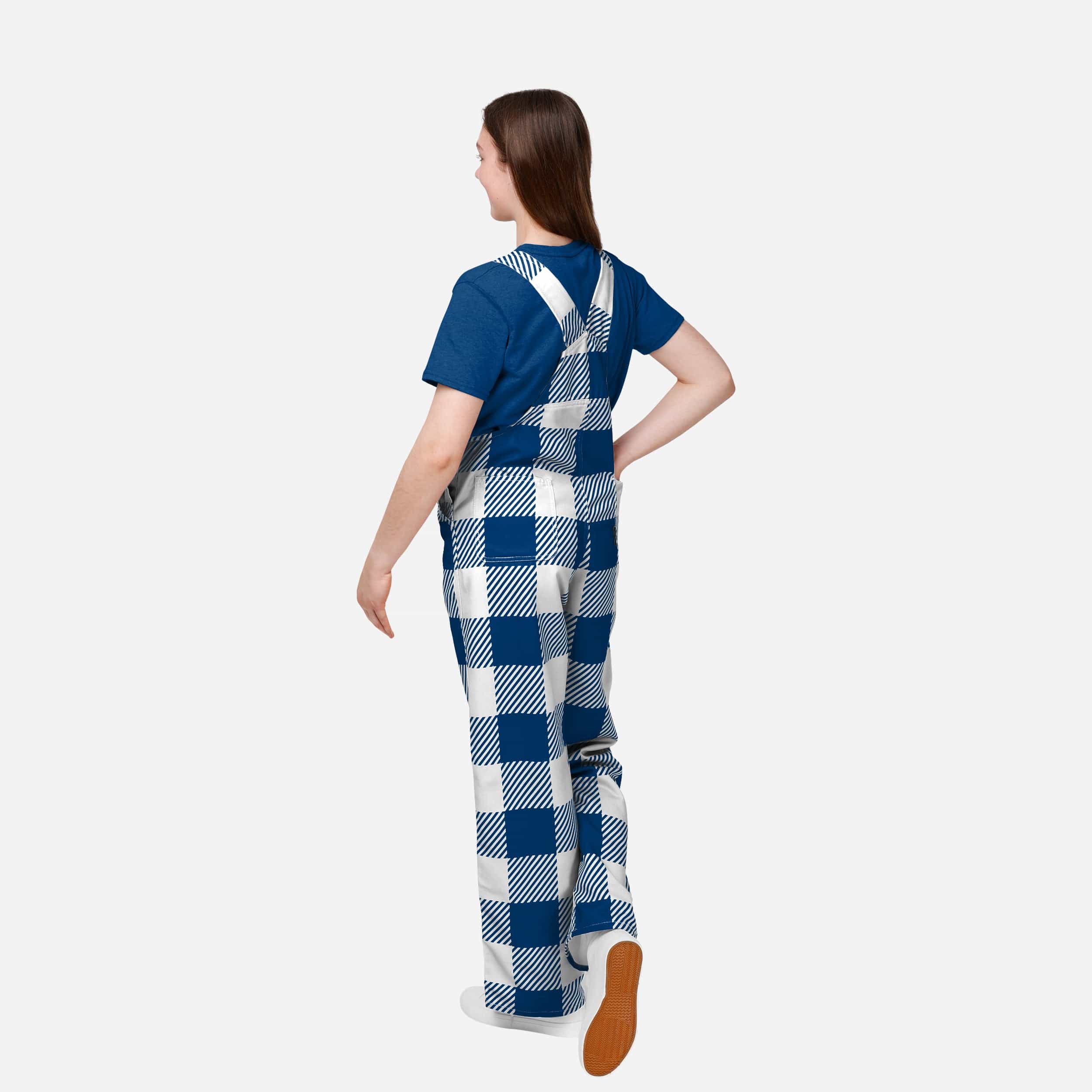 Indianapolis Colts Buffalo Youth Plaid Bib Overalls - Image 2