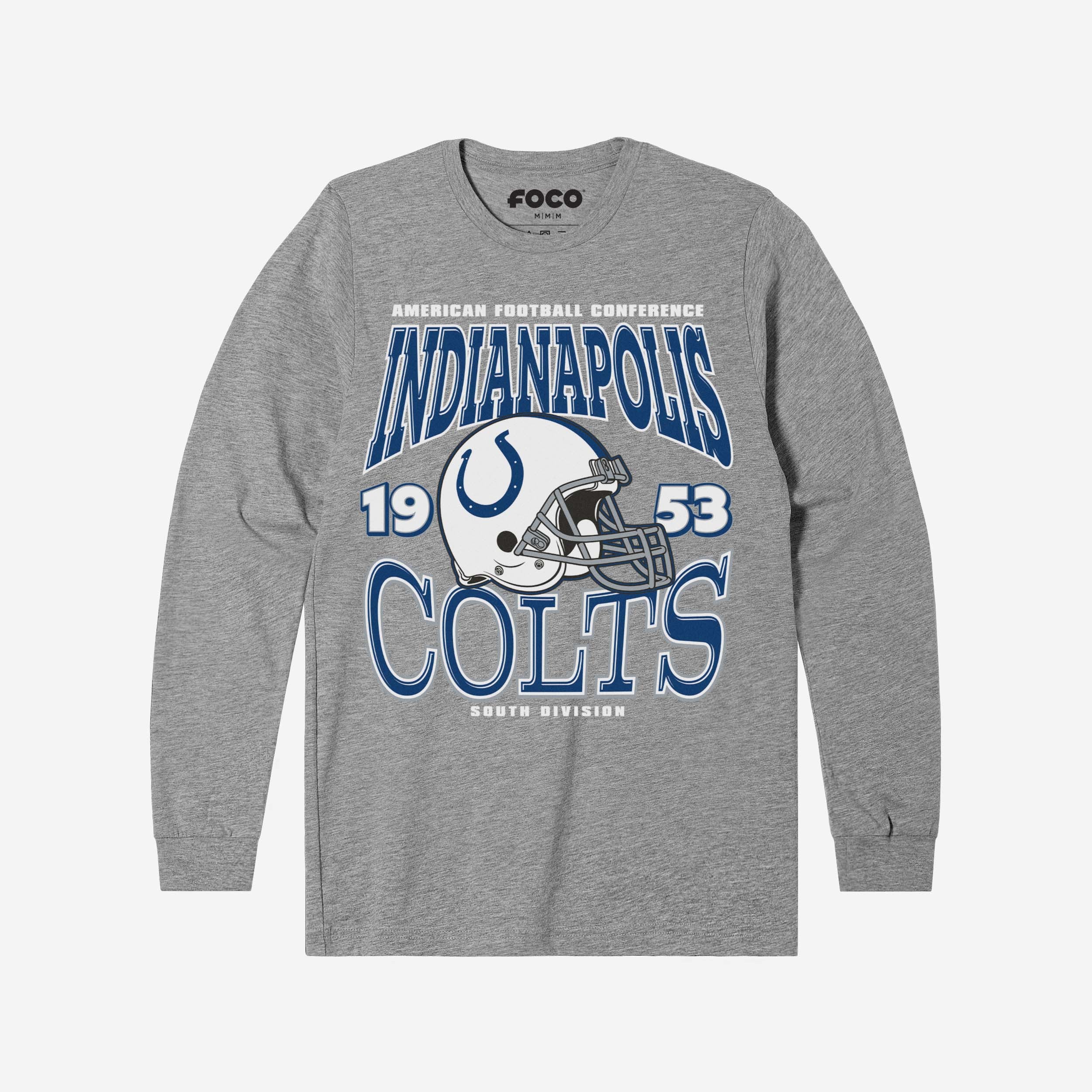 Indianapolis Colts Classic Team Helmet Long Sleeve T-Shirt