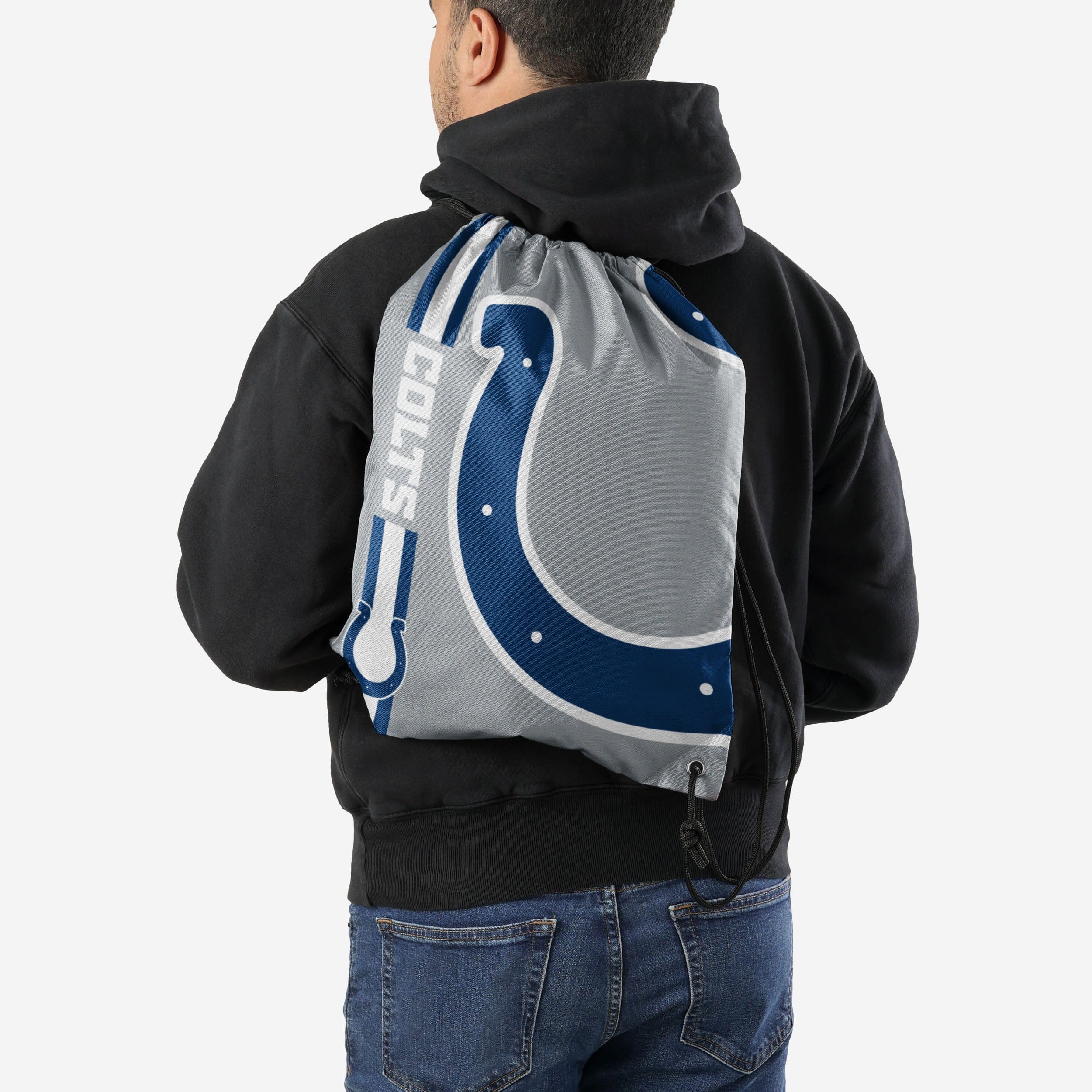 Indianapolis Colts Gray Alternate Color Big Logo Drawstring Backpack - Image 2
