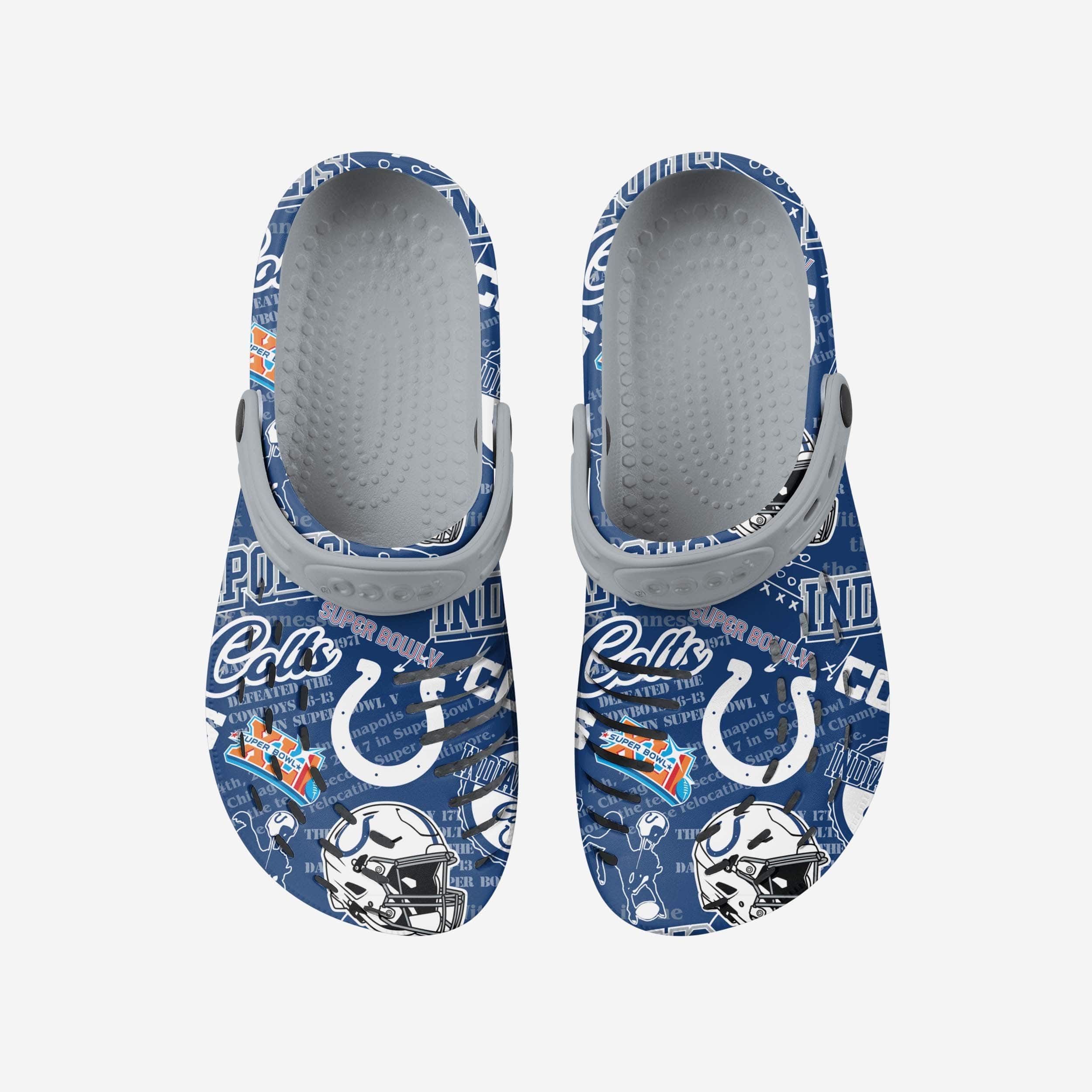 Indianapolis Colts Historic Print Clog With Strap - Image 4