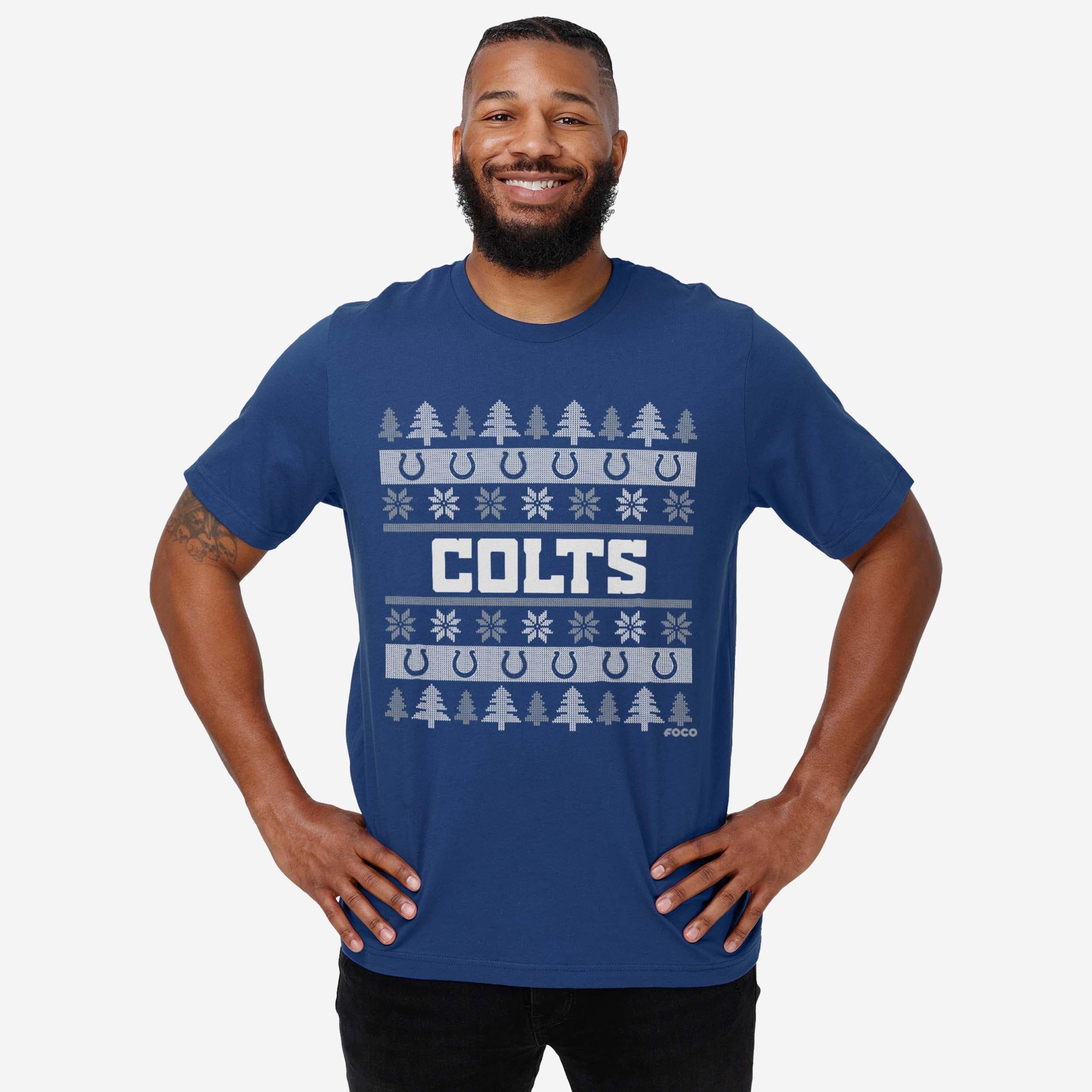 Indianapolis Colts Holiday Sweater T-Shirt - Image 2