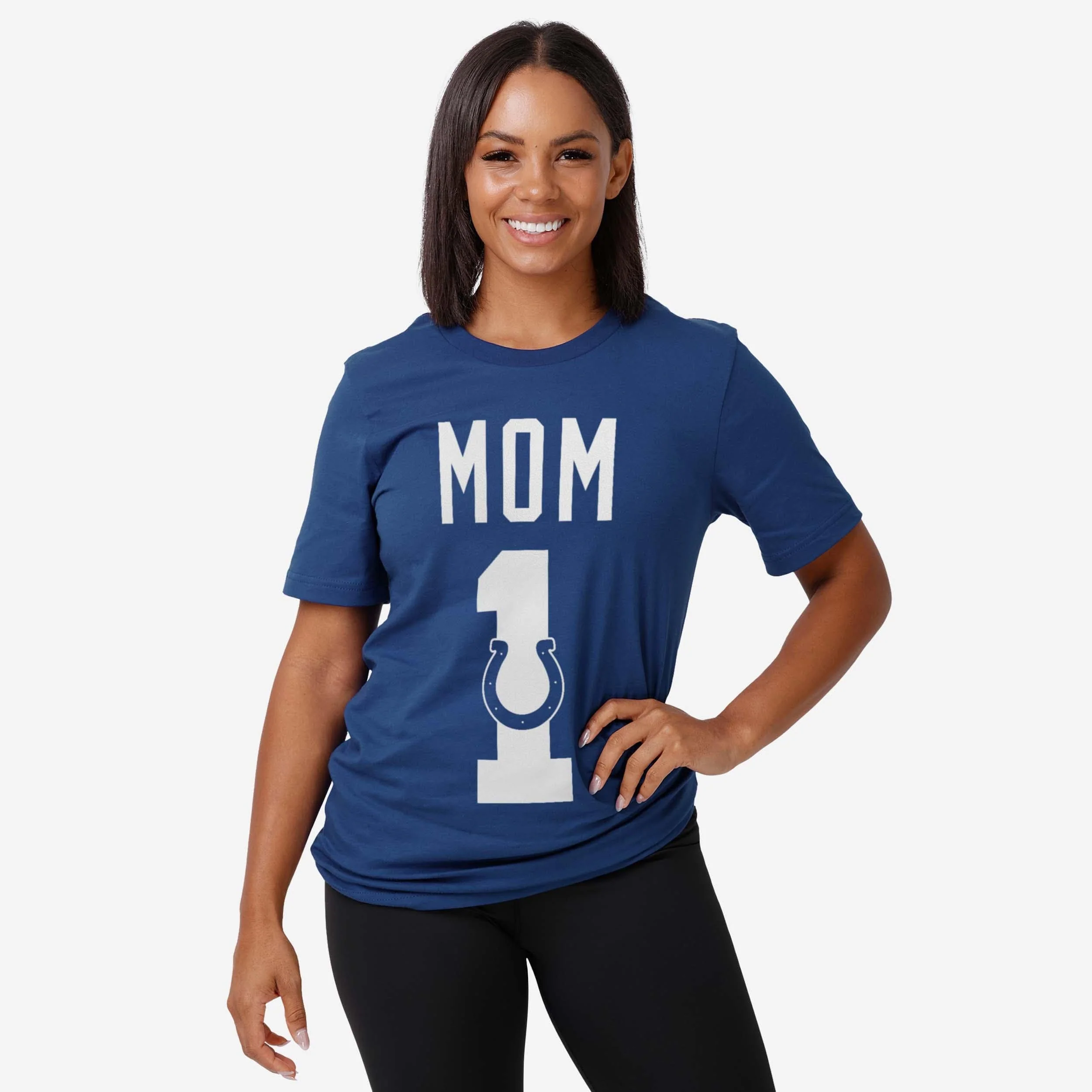 Indianapolis Colts Number 1 Mom T-Shirt - Image 2