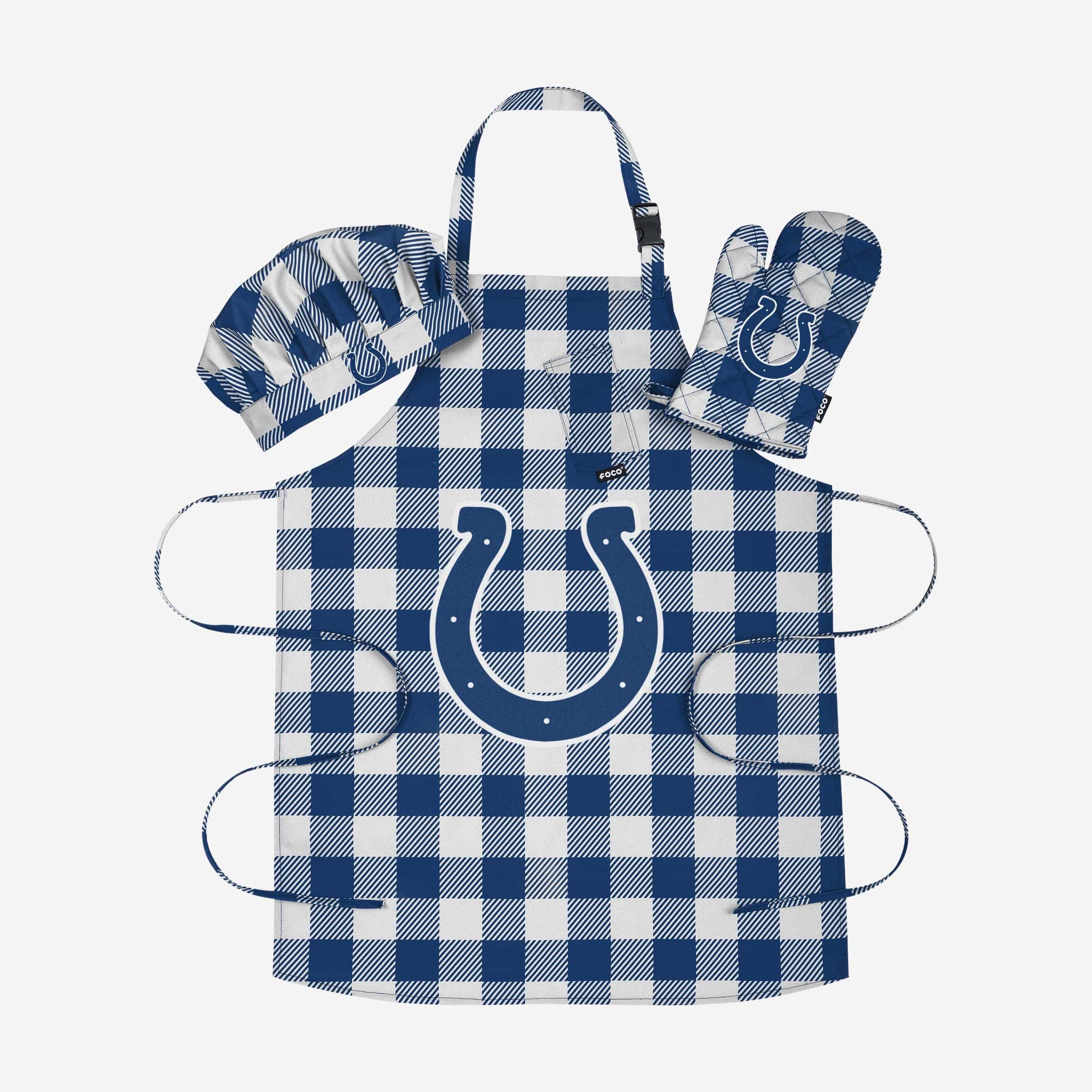 Indianapolis Colts Plaid Chef Set