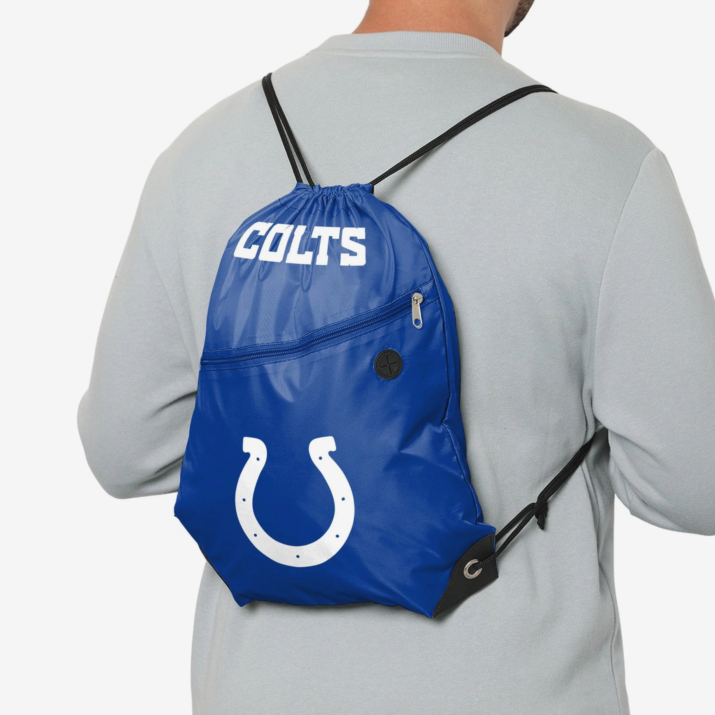 Indianapolis Colts Pocket Drawstring Backpack - Image 3
