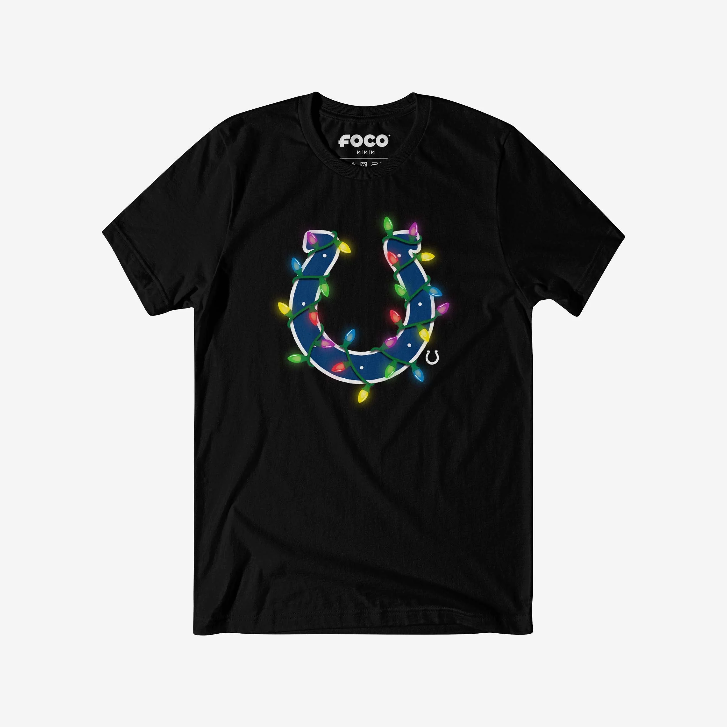 Indianapolis Colts Primary Logo Holiday Lights T-Shirt