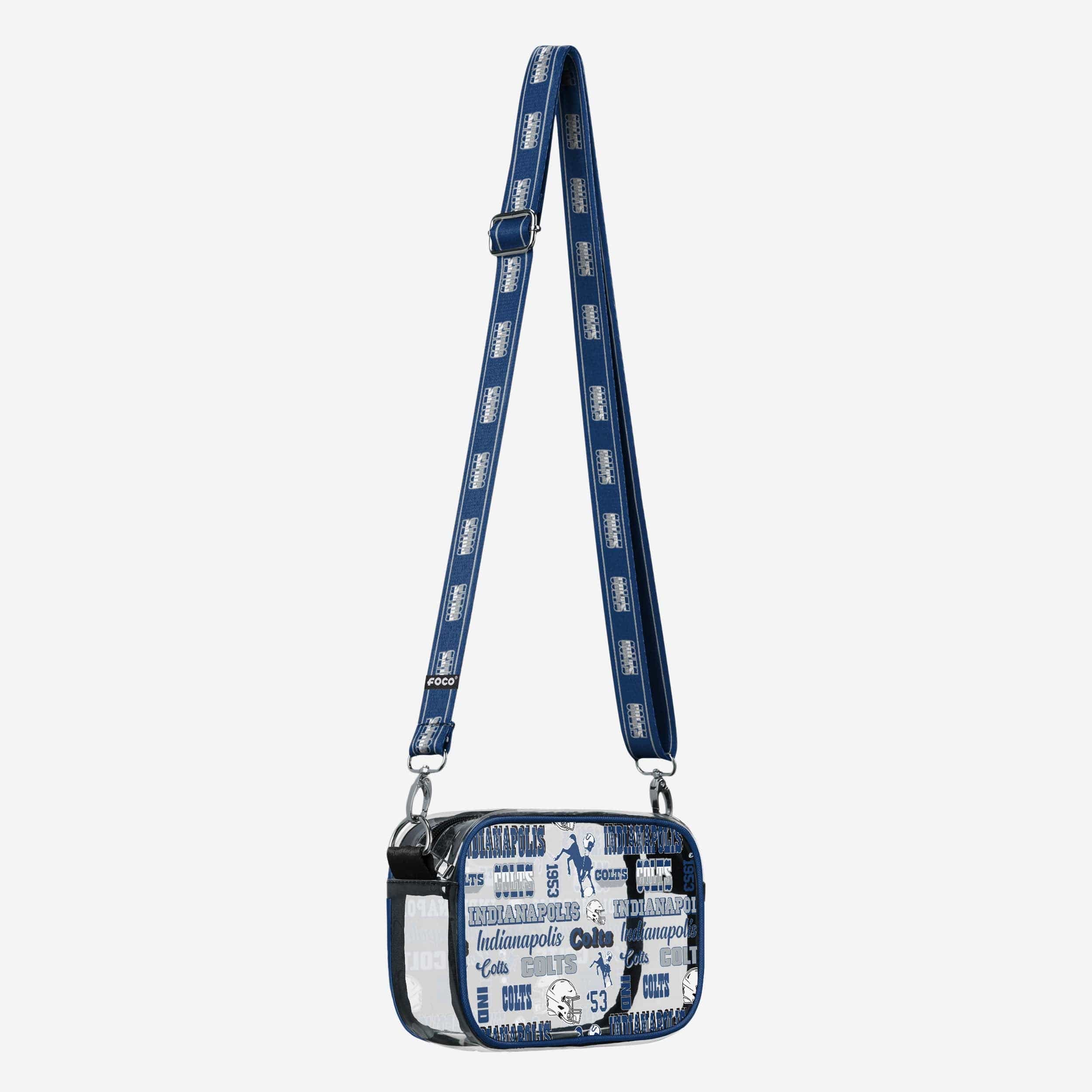 Indianapolis Colts Repeat Retro Print Clear Crossbody Bag - Image 2