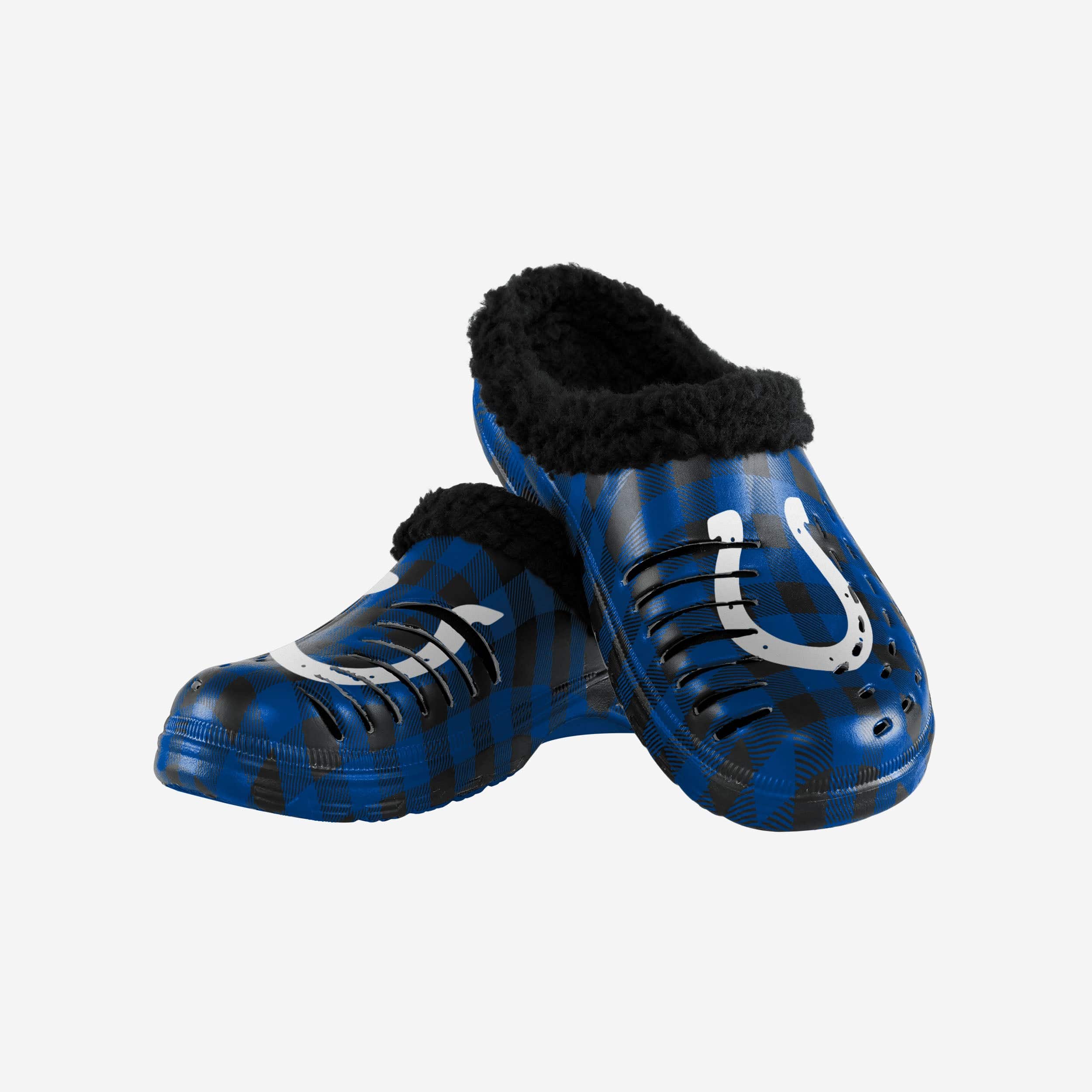 Indianapolis Colts Sherpa Lined Buffalo Check Clog - Image 3