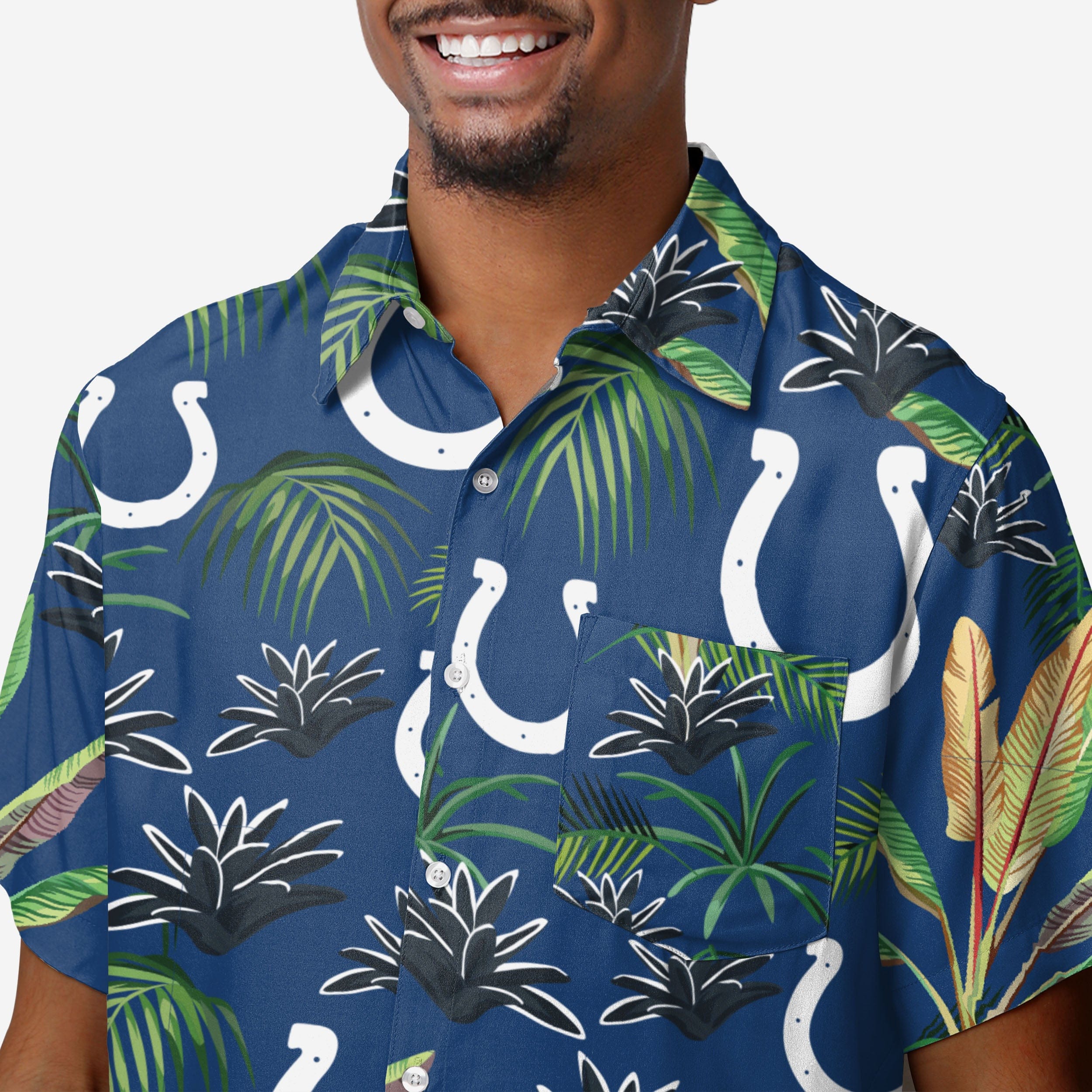 Indianapolis Colts Victory Vacay Button Up Shirt - Image 3