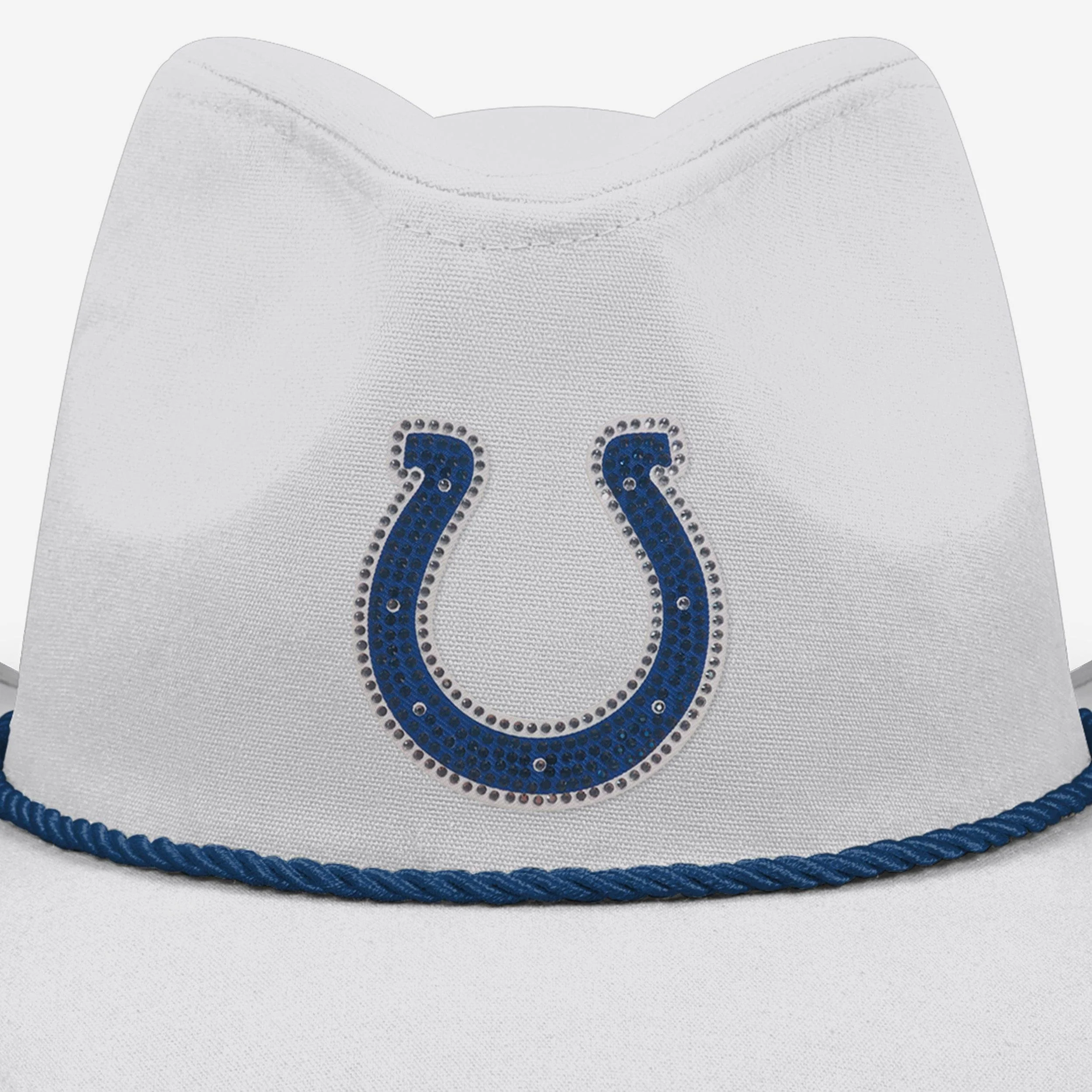 Indianapolis Colts White Rhinestone Logo Cowboy Hat - Image 2