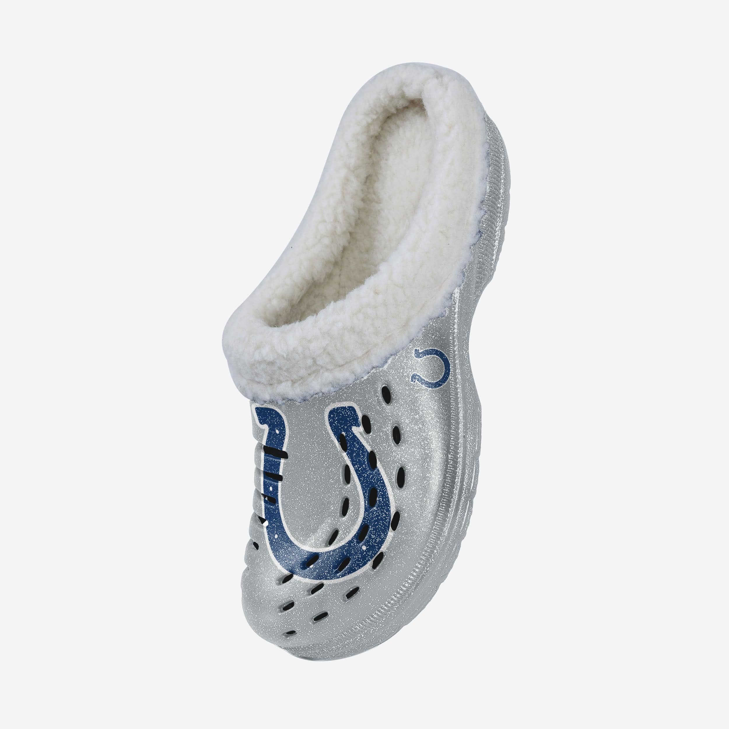 Indianapolis Colts Womens Sherpa Lined Glitter Clog - Image 2