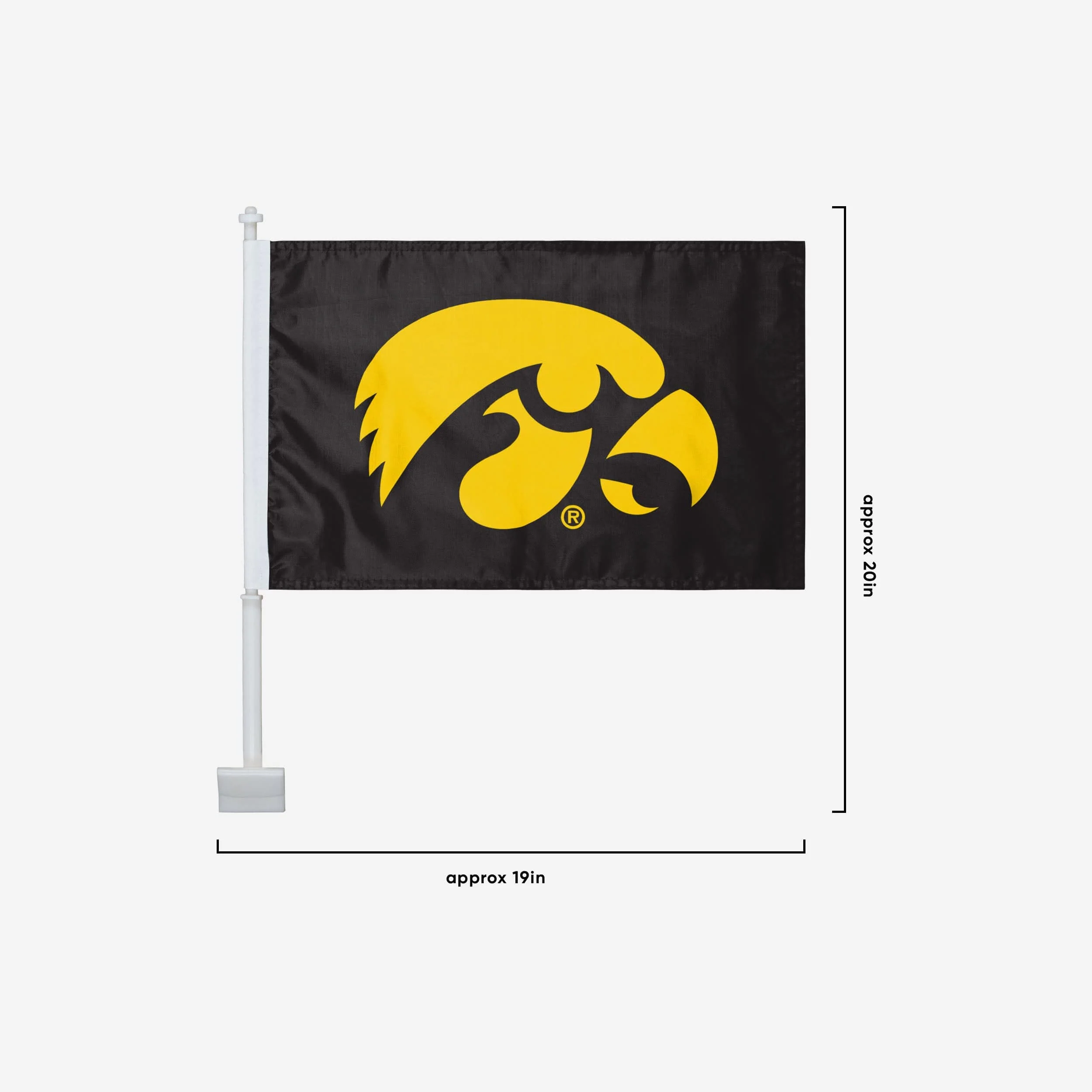 Iowa Hawkeyes 2 Pack Solid Car Flag - Image 3
