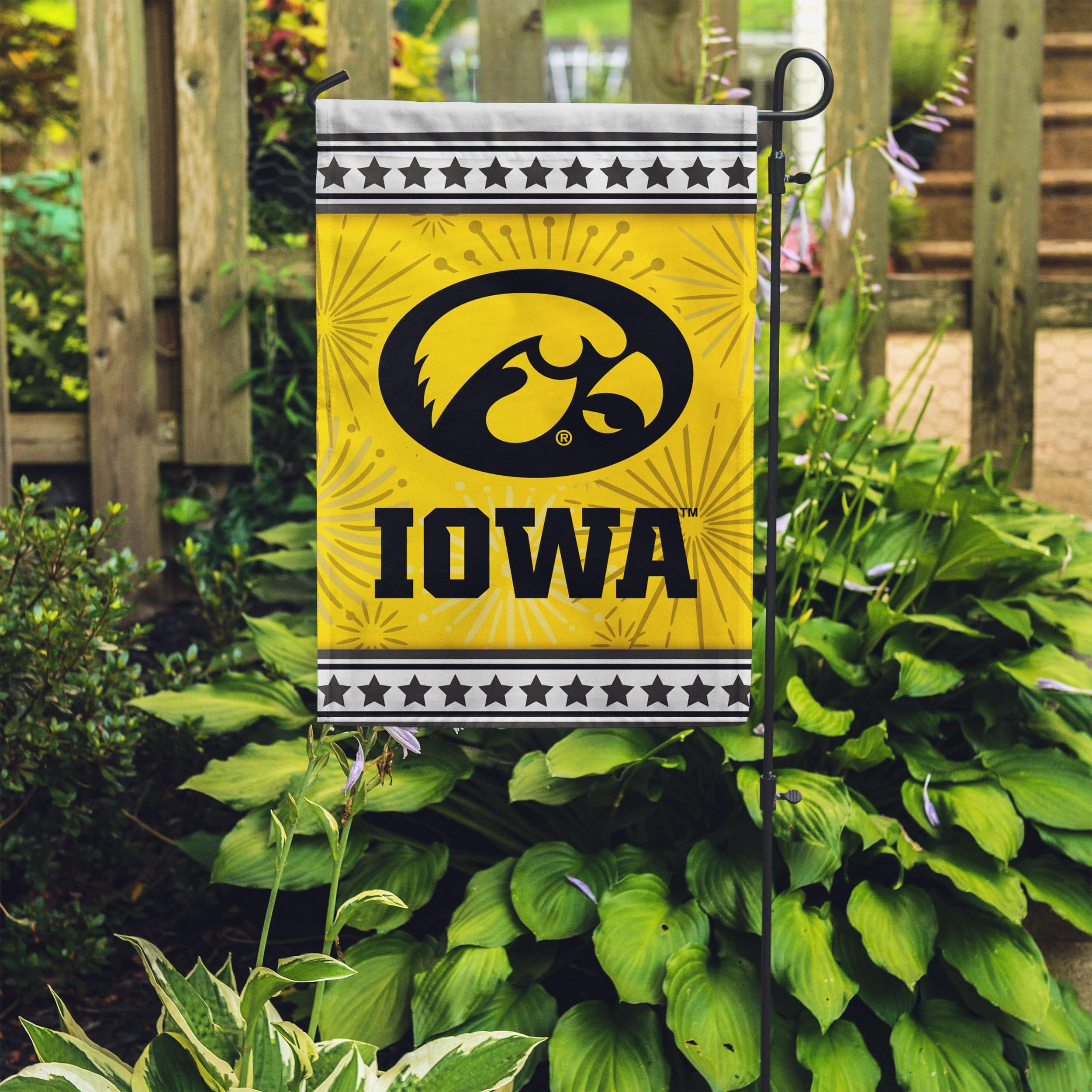Iowa Hawkeyes Americana Garden Flag - Image 4