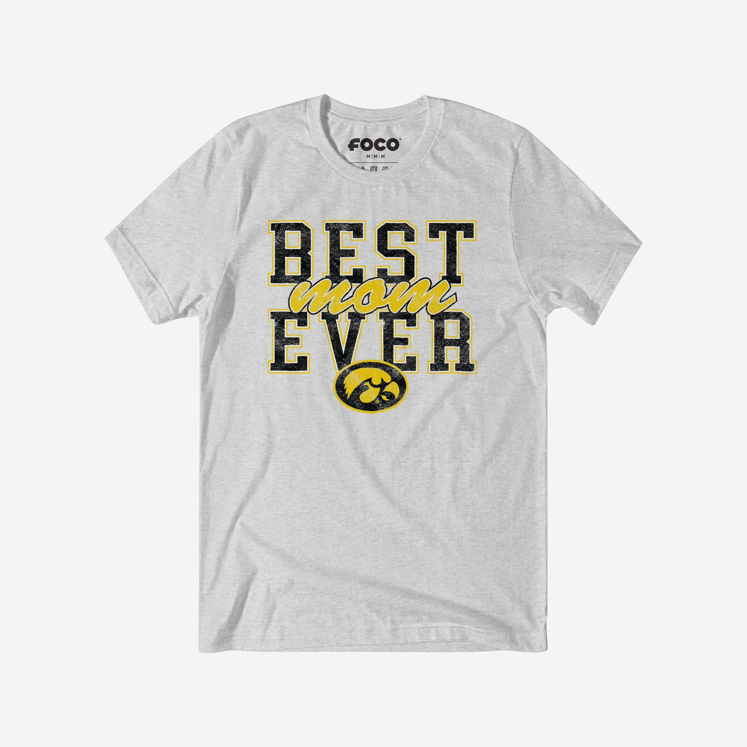Iowa Hawkeyes Best Mom Ever Stacked T-Shirt