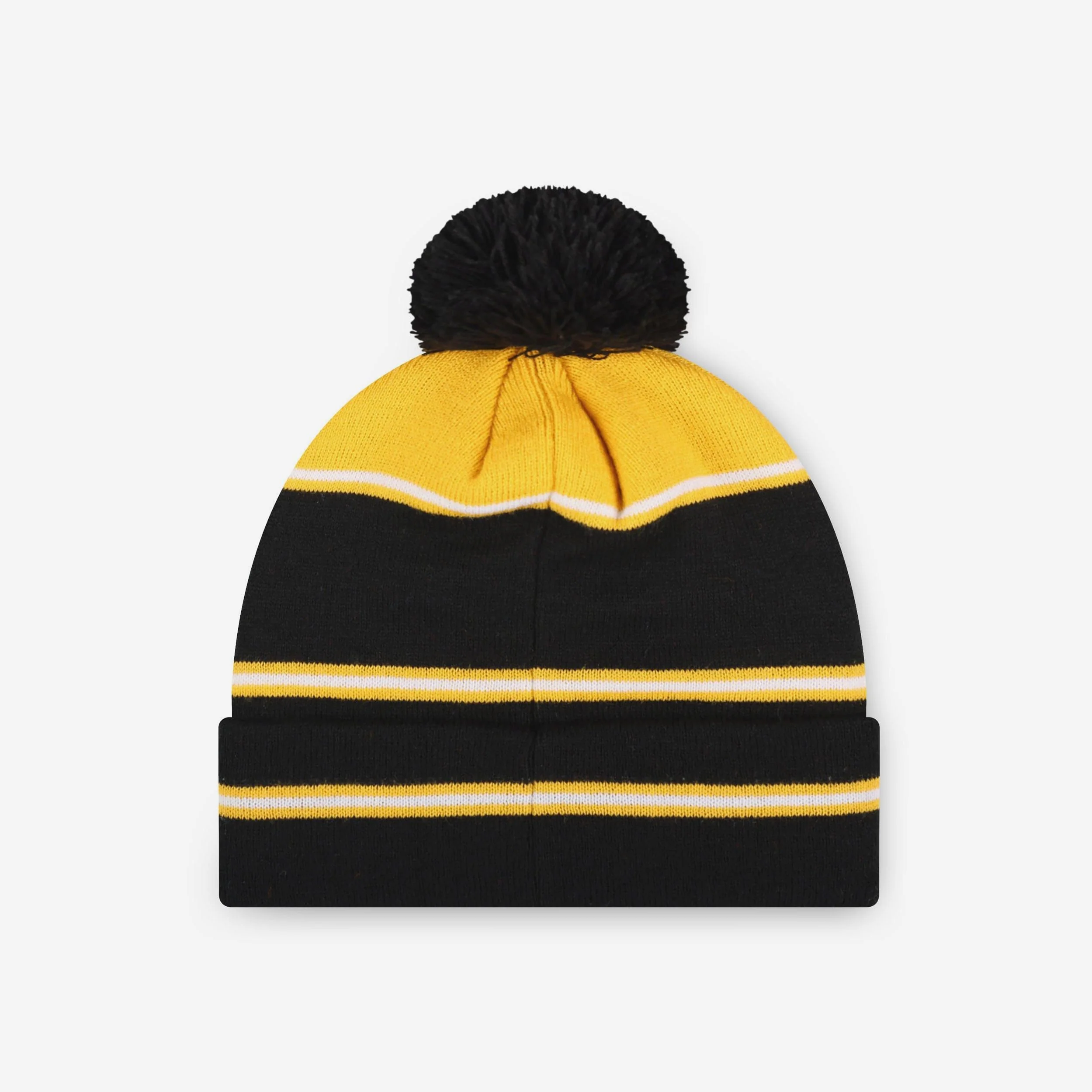 Iowa Hawkeyes Big Wordmark Stripe Pom Beanie - Image 2