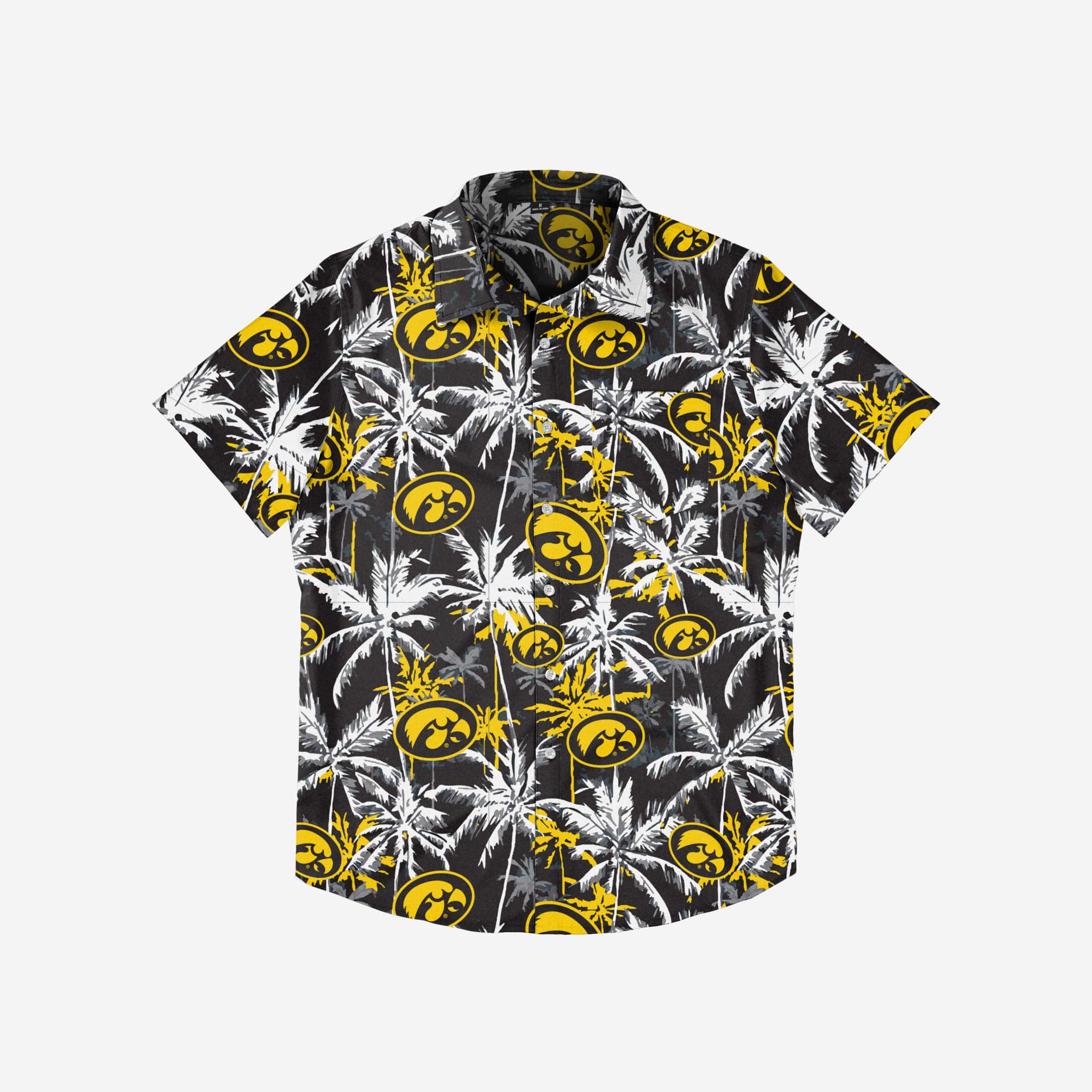 Iowa Hawkeyes Black Floral Button Up Shirt - Image 3