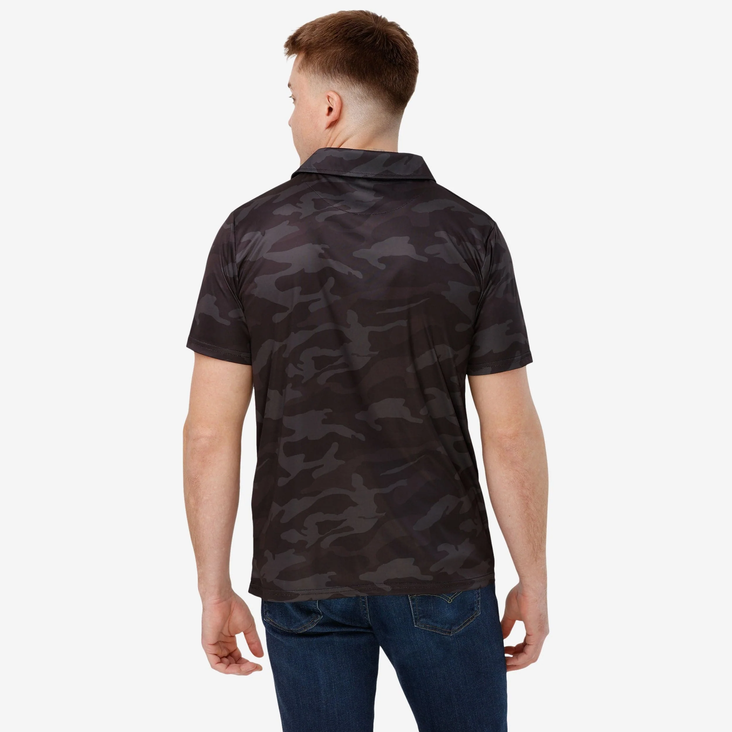 Iowa Hawkeyes Color Camo Polyester Polo - Image 2