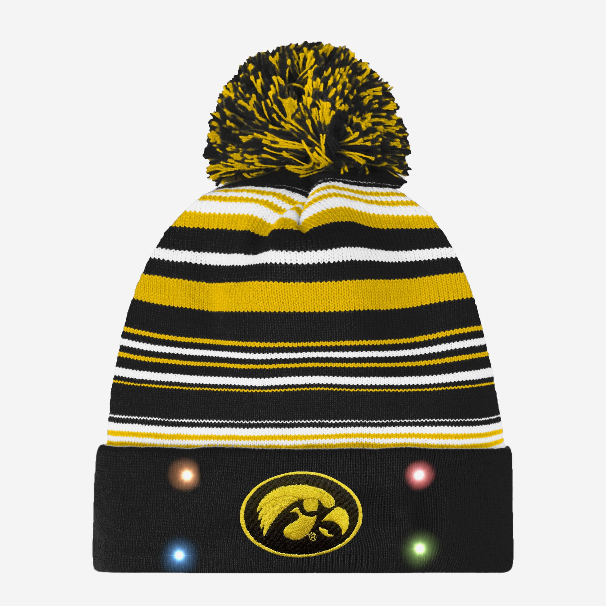 Iowa Hawkeyes Horizontal Stripe Light Up Beanie - Image 2