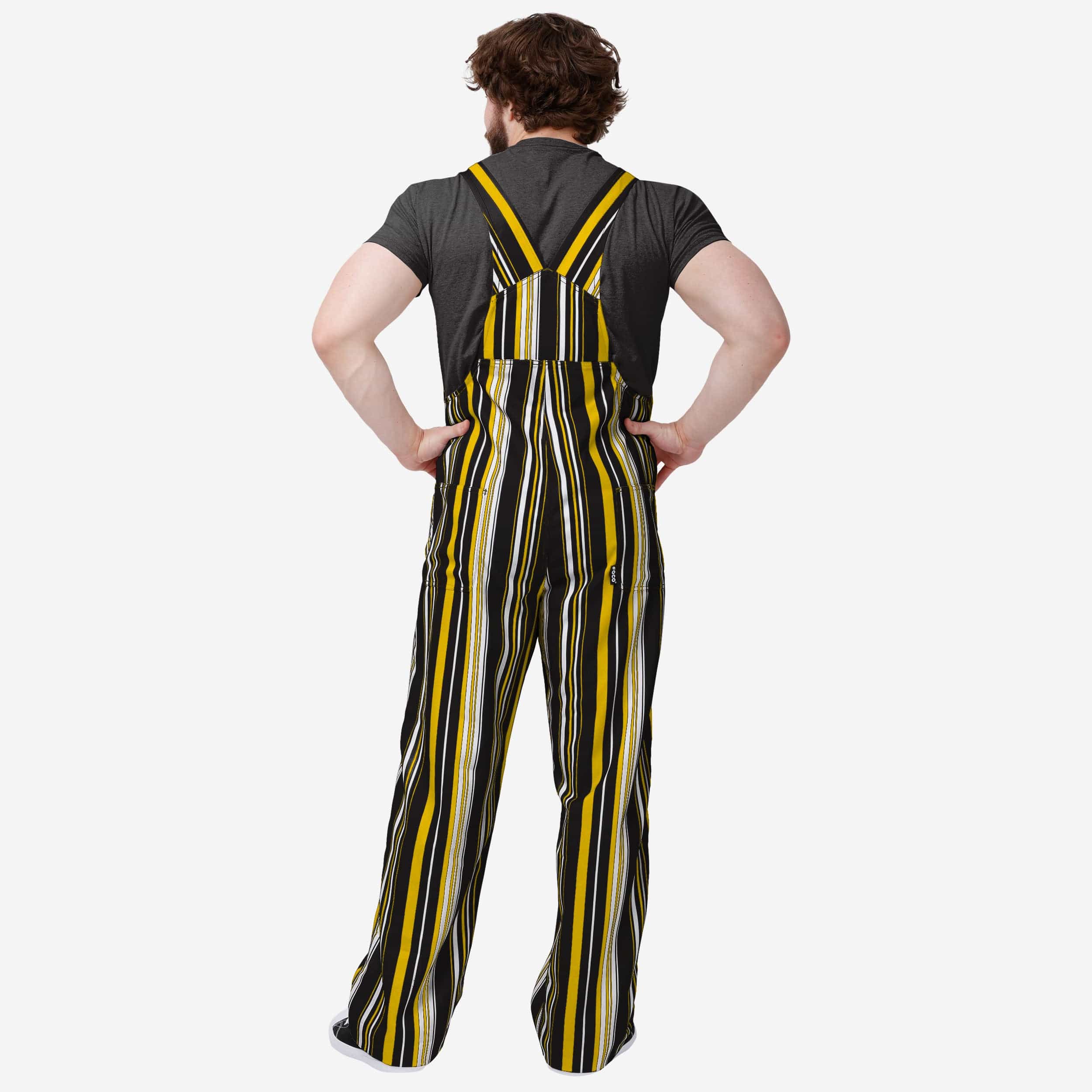 Iowa Hawkeyes Mens Hyper Stripe Bib Overalls - Image 2