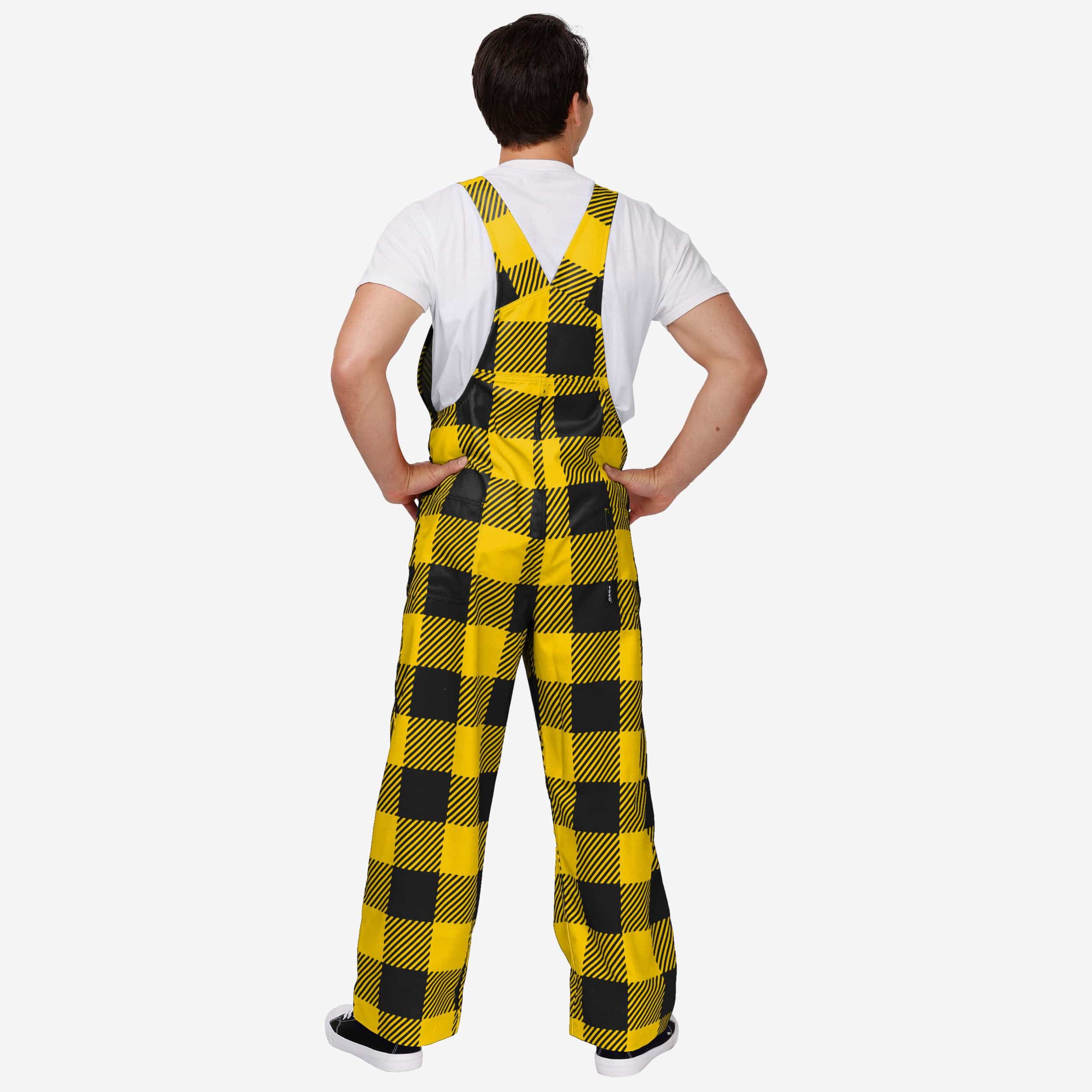 Iowa Hawkeyes Mens Plaid Bib Overalls - Image 2