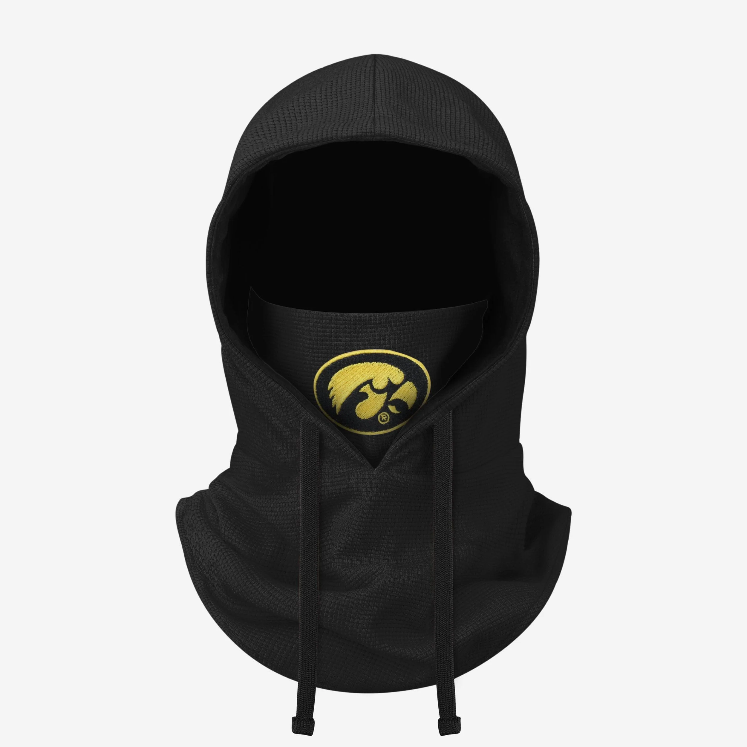 Iowa Hawkeyes Waffle Drawstring Hooded Gaiter