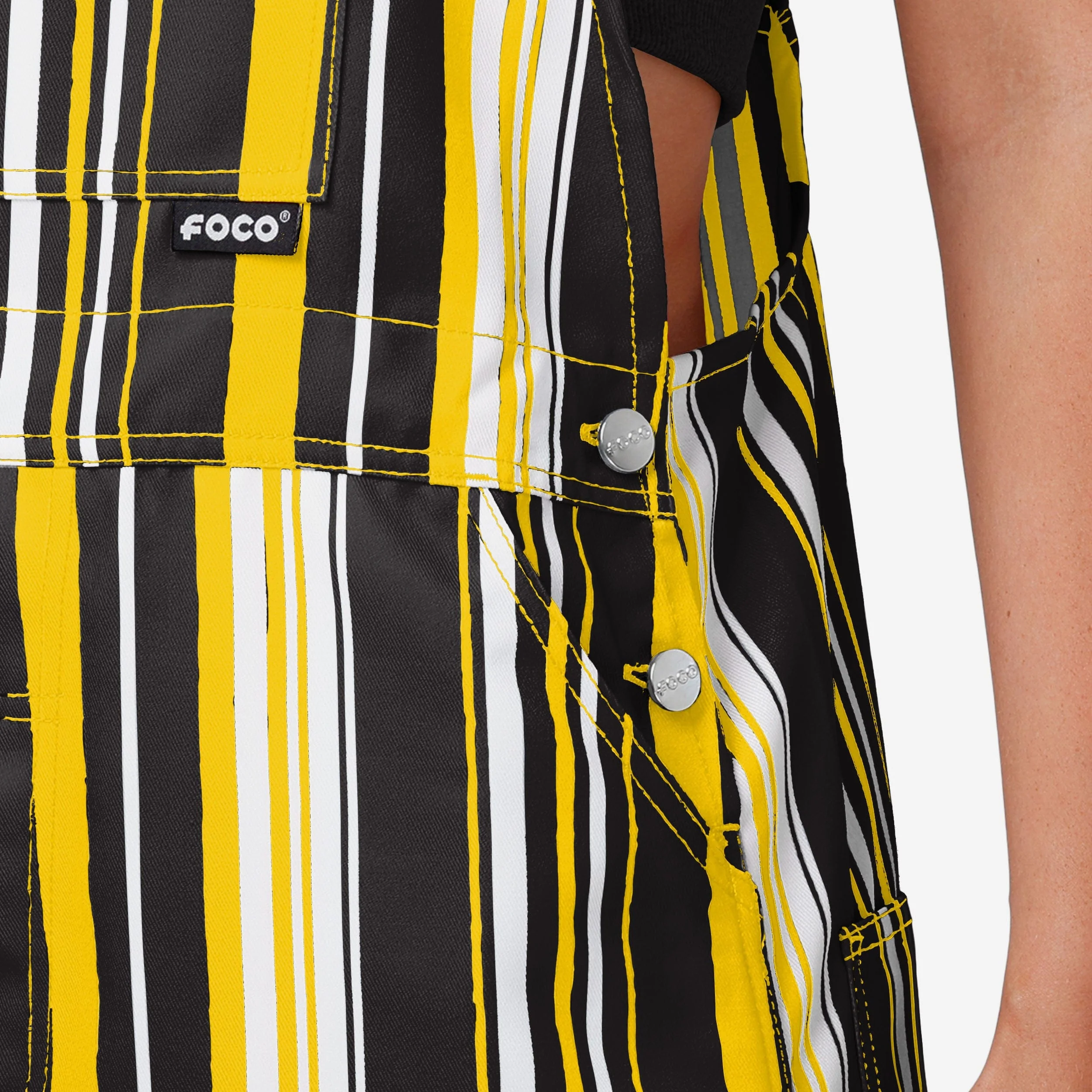Iowa Hawkeyes Womens Hyper Stripe Bib Overalls - Image 5