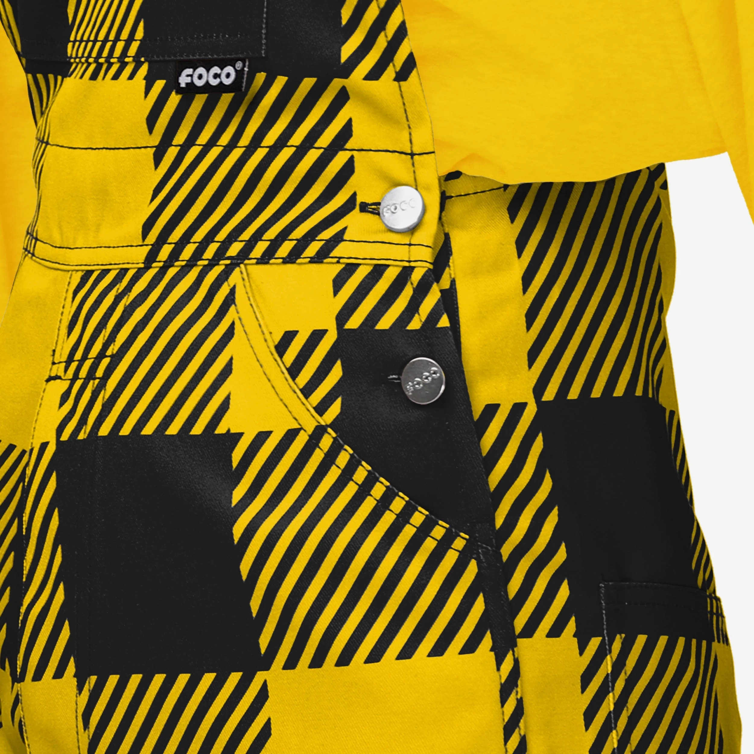 Iowa Hawkeyes Womens Plaid Bib Overalls - Image 5