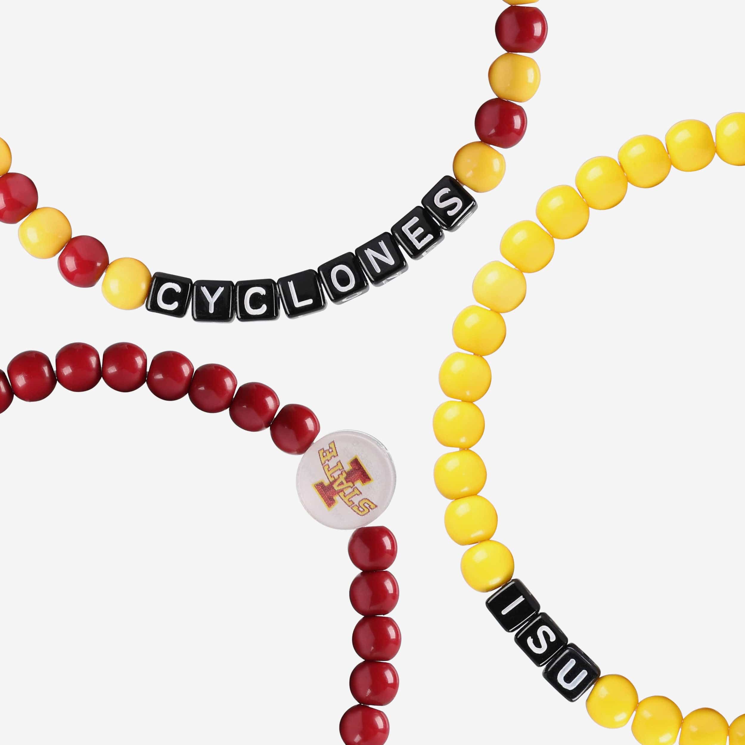 Iowa State Cyclones 3 Pack Beaded Friendship Bracelet - Image 2