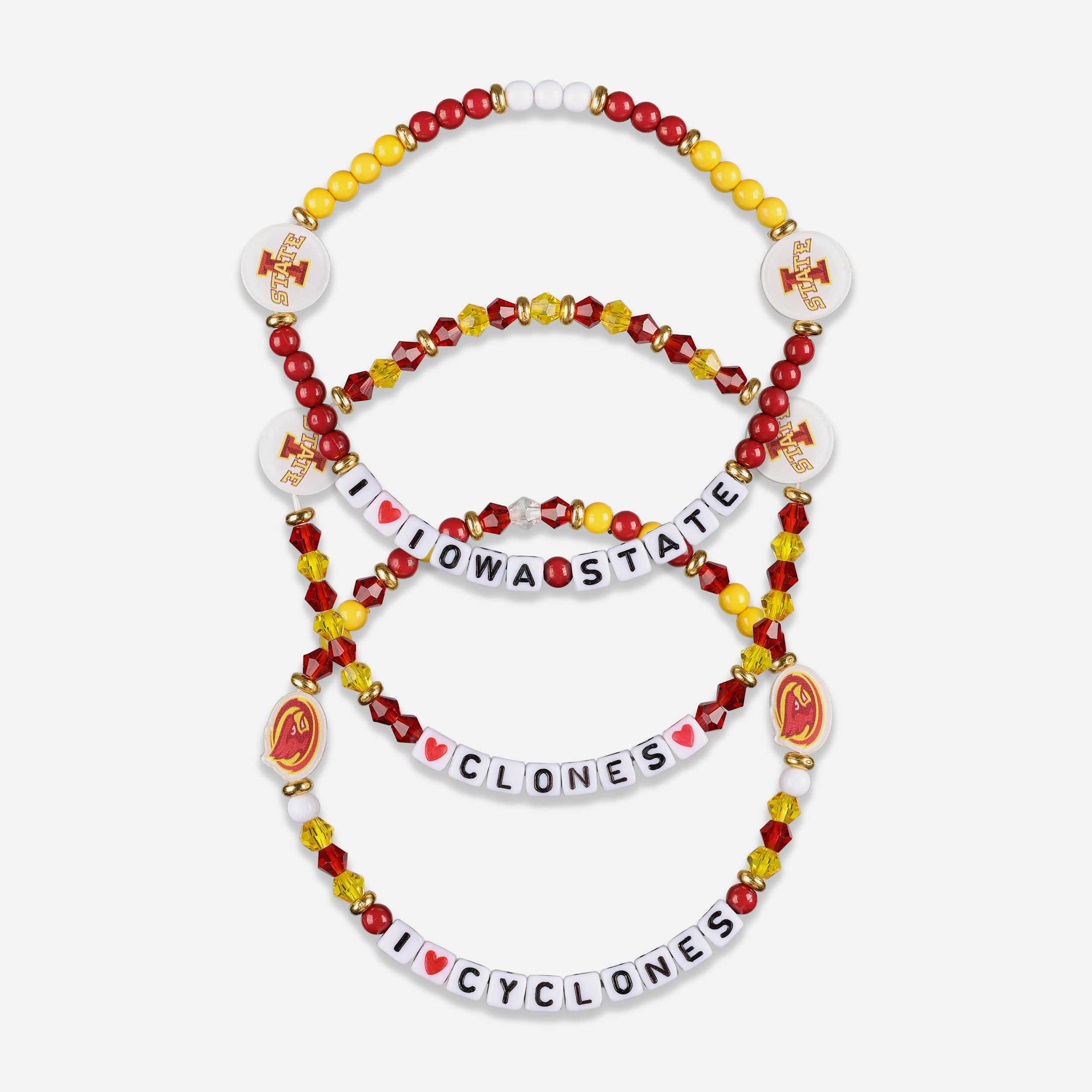 Iowa State Cyclones 3 Pack Friendship Bracelet