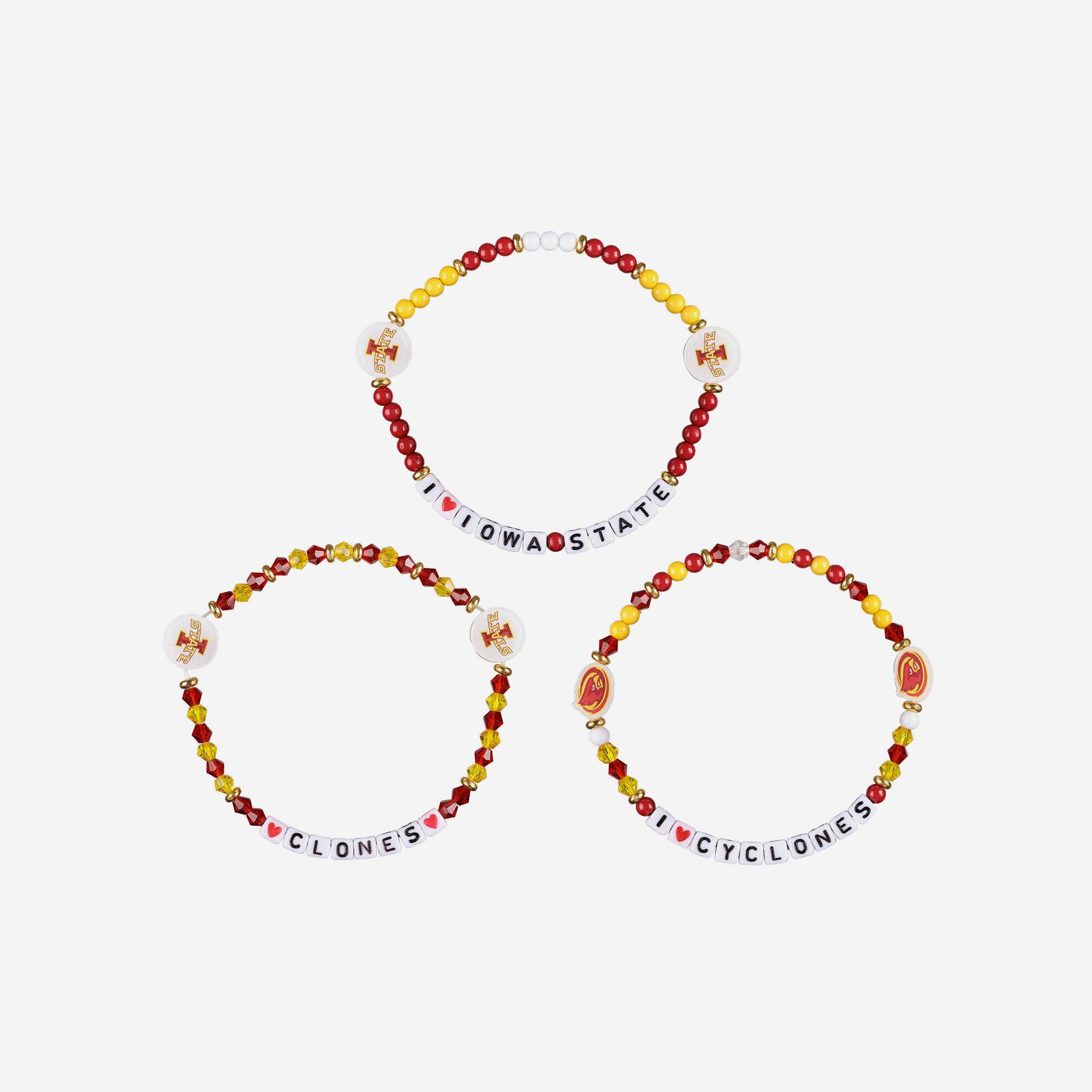 Iowa State Cyclones 3 Pack Friendship Bracelet - Image 3