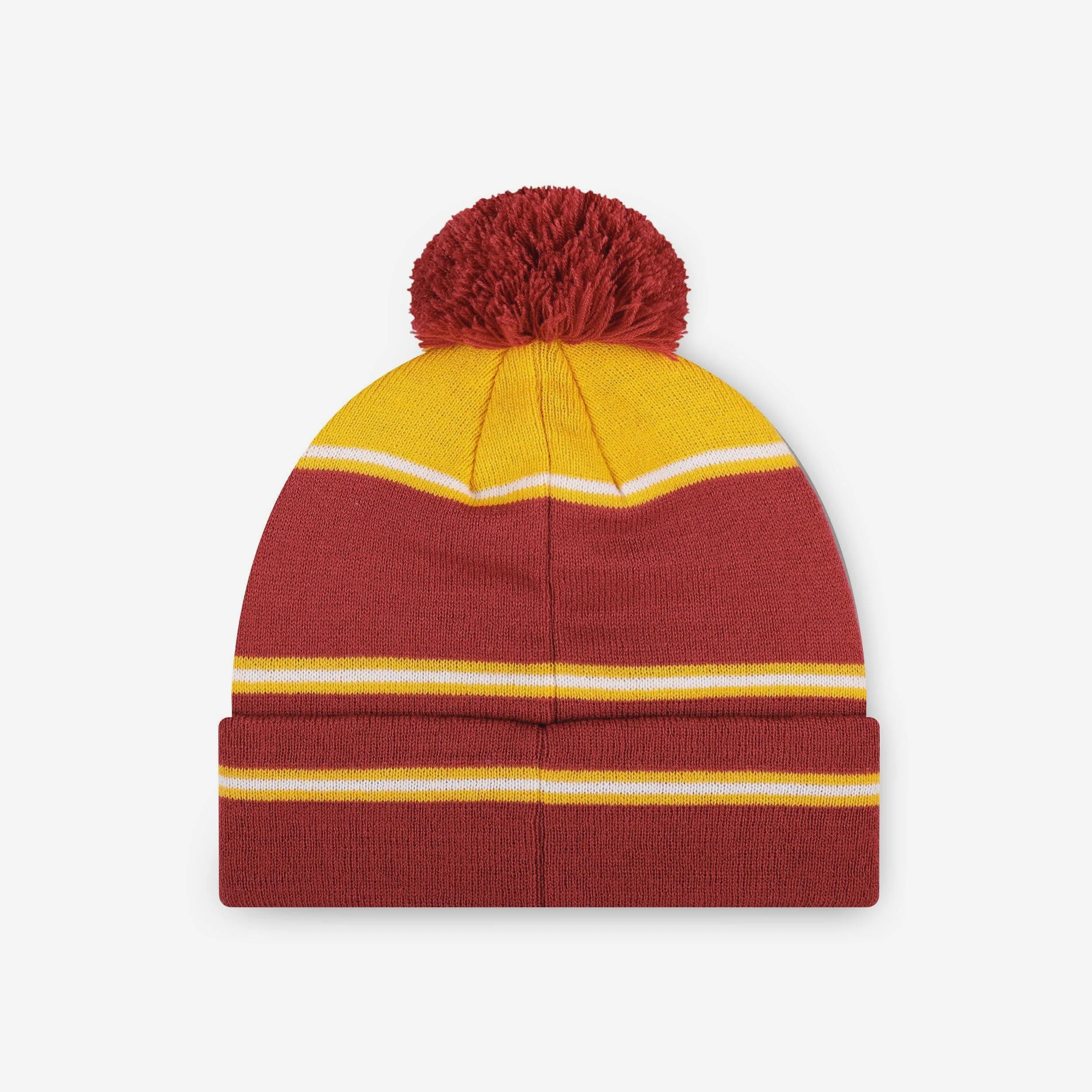 Iowa State Cyclones Big Wordmark Stripe Pom Beanie - Image 2