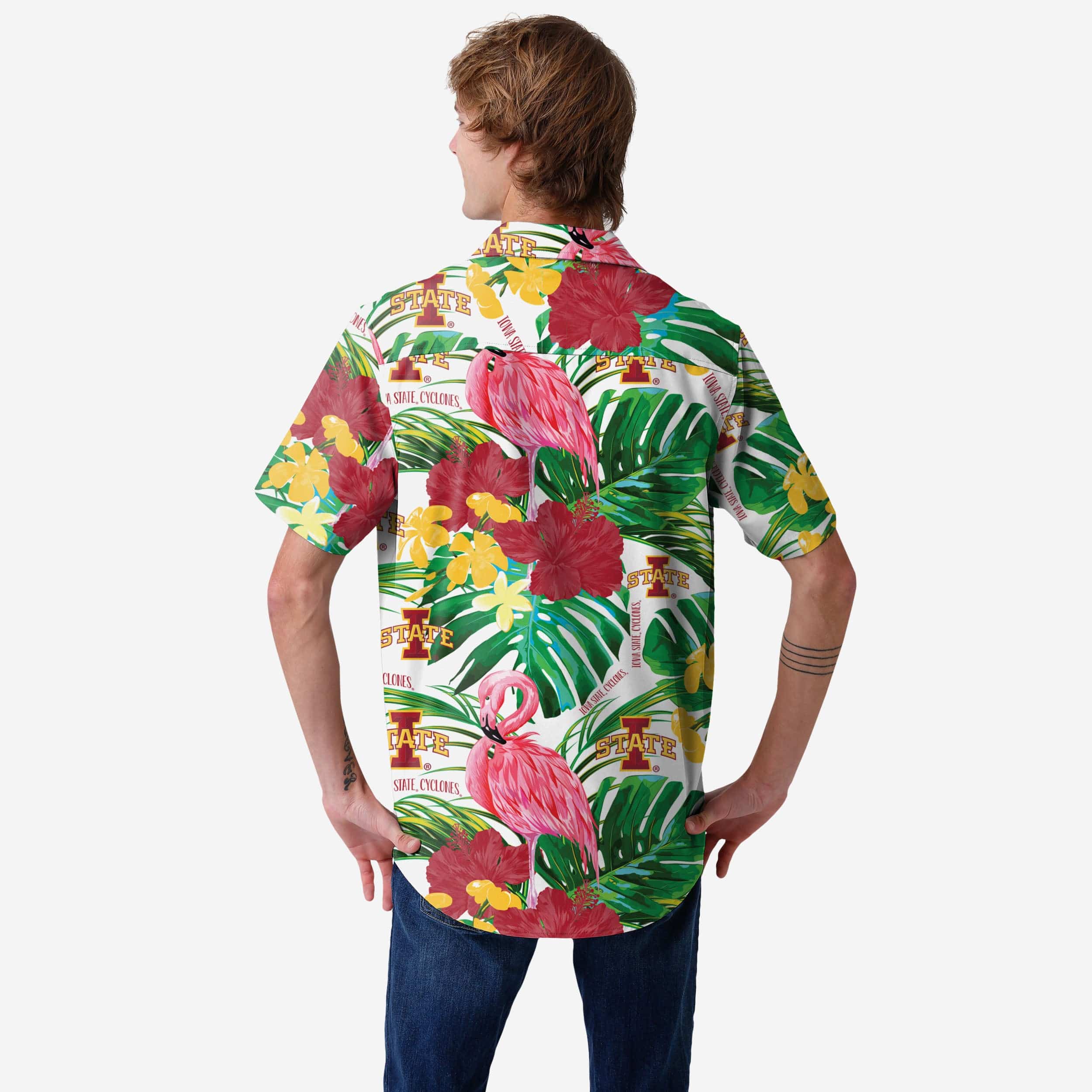 Iowa State Cyclones Flamingo Button Up Shirt - Image 2