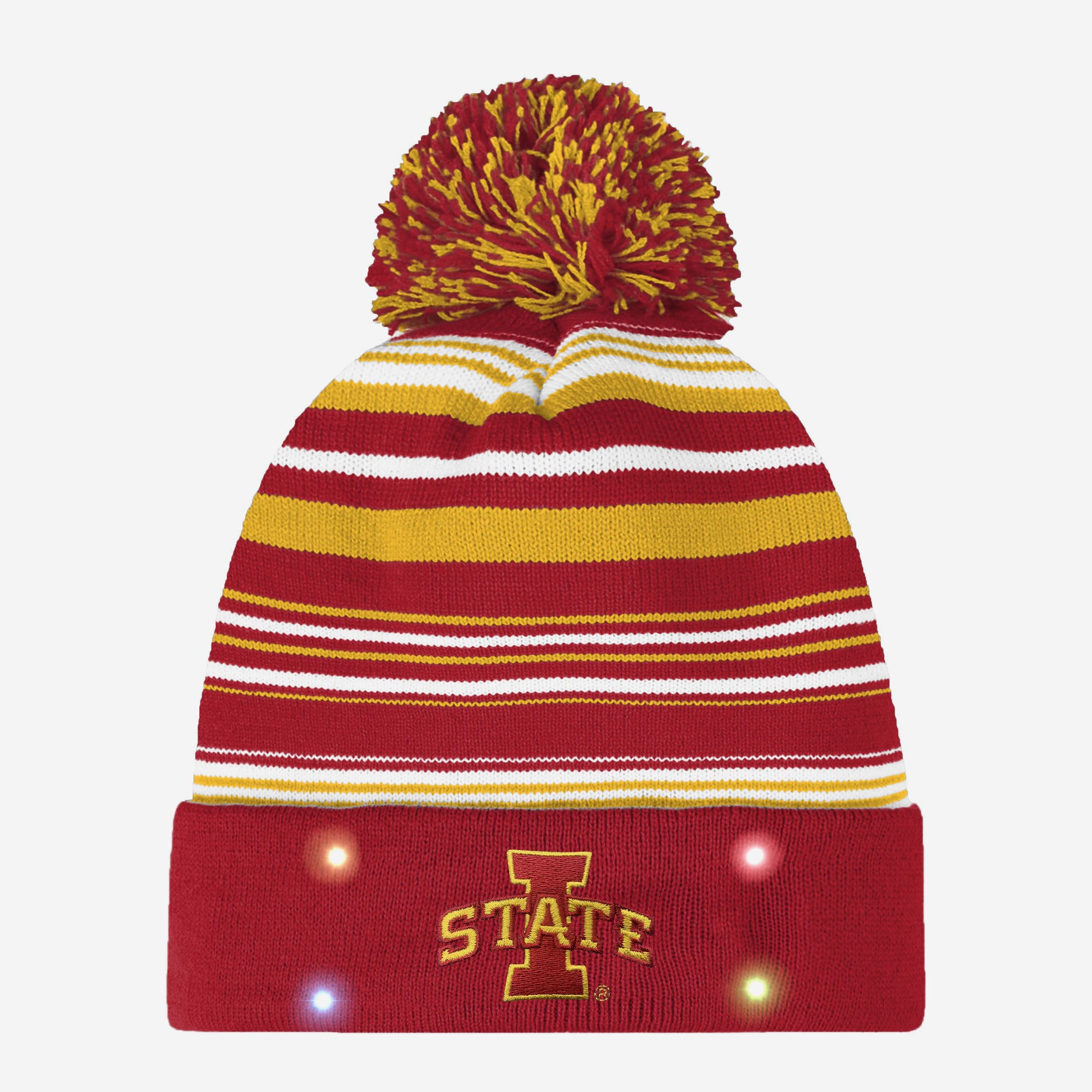 Iowa State Cyclones Horizontal Stripe Light Up Beanie - Image 2