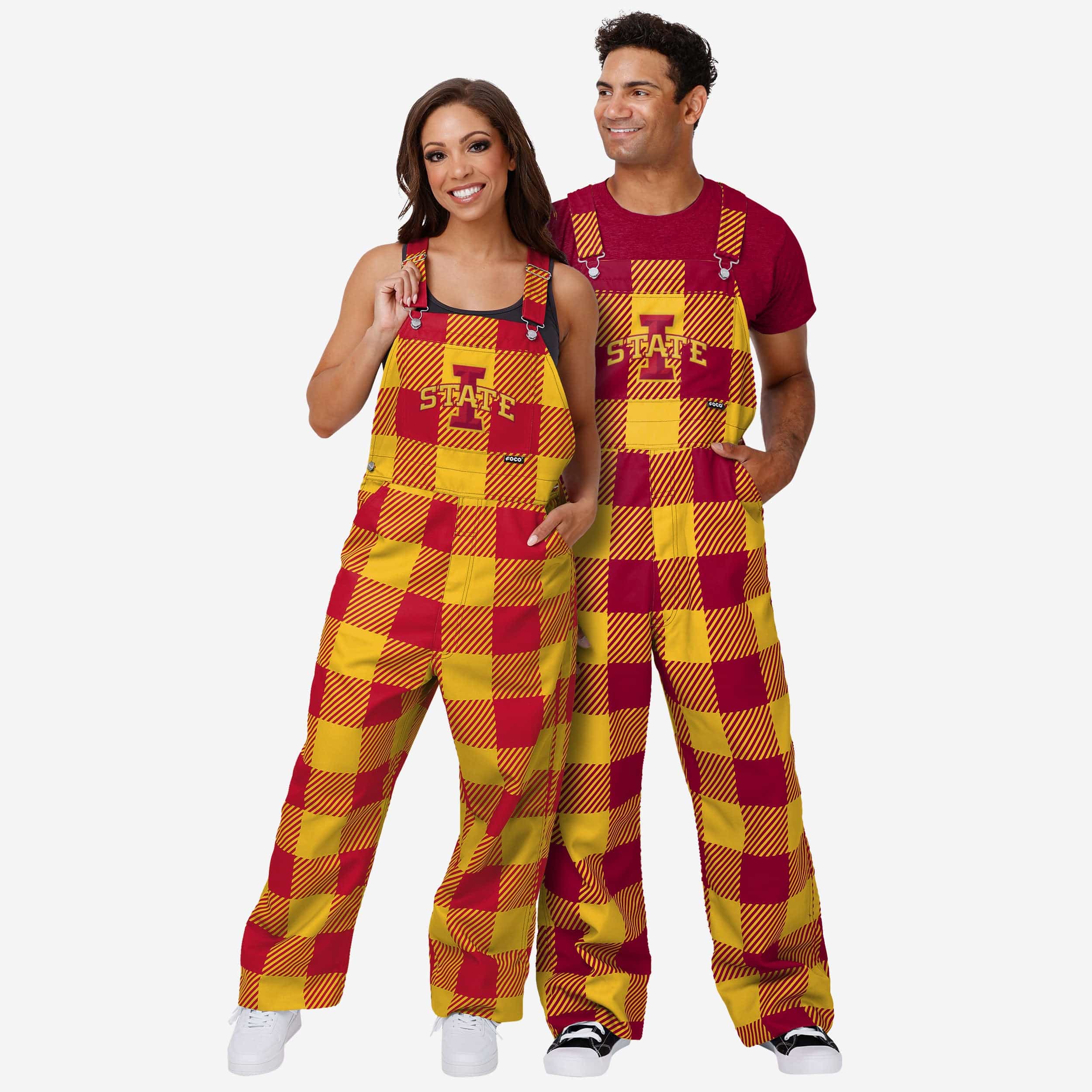 Iowa State Cyclones Mens Plaid Bib Overalls - Image 3
