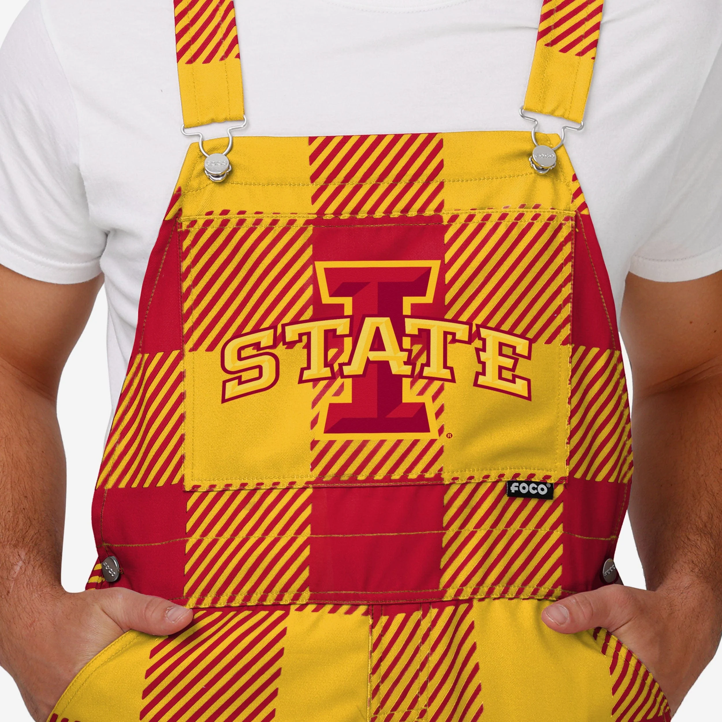 Iowa State Cyclones Mens Plaid Bib Overalls - Image 4