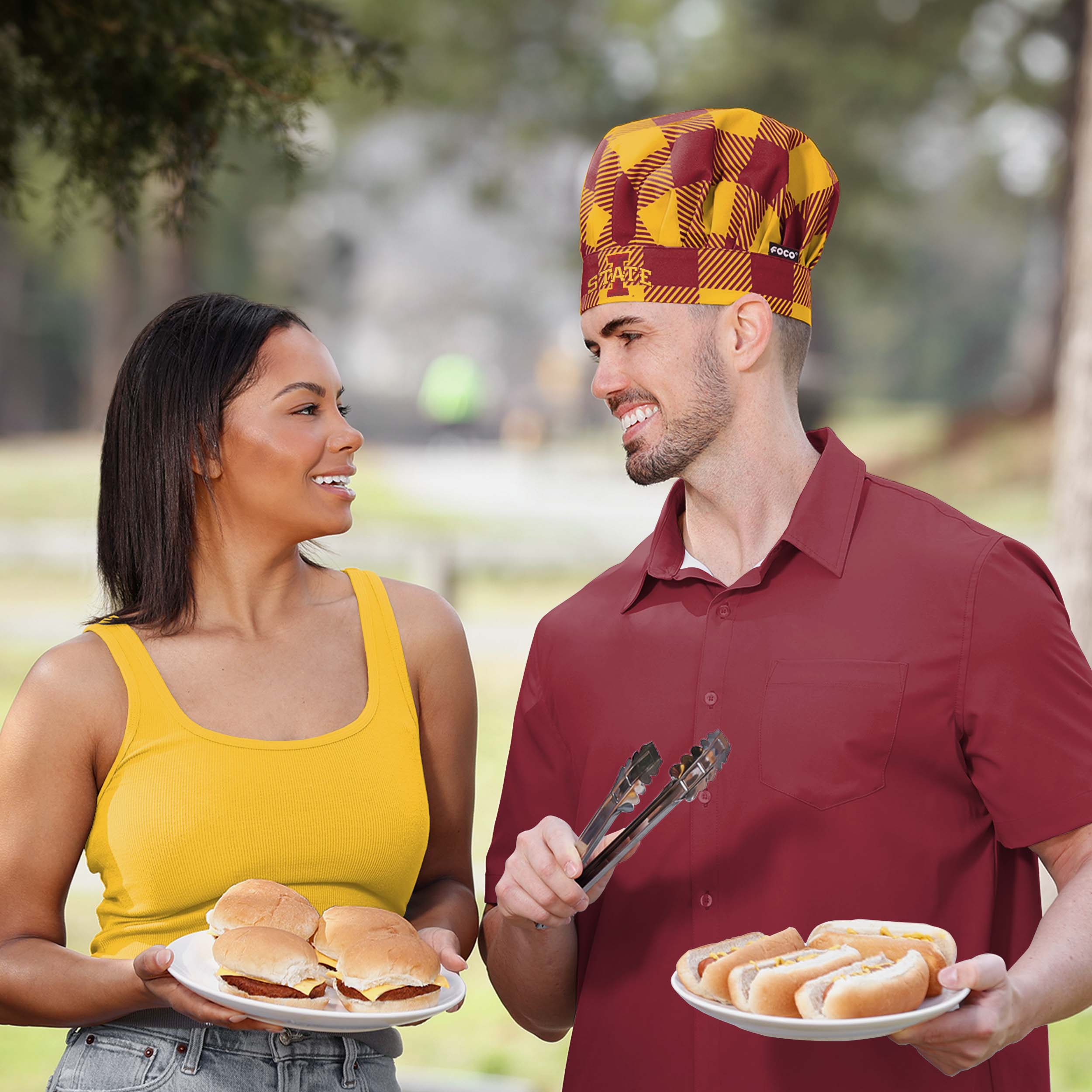 Iowa State Cyclones Plaid Chef Hat - Image 3