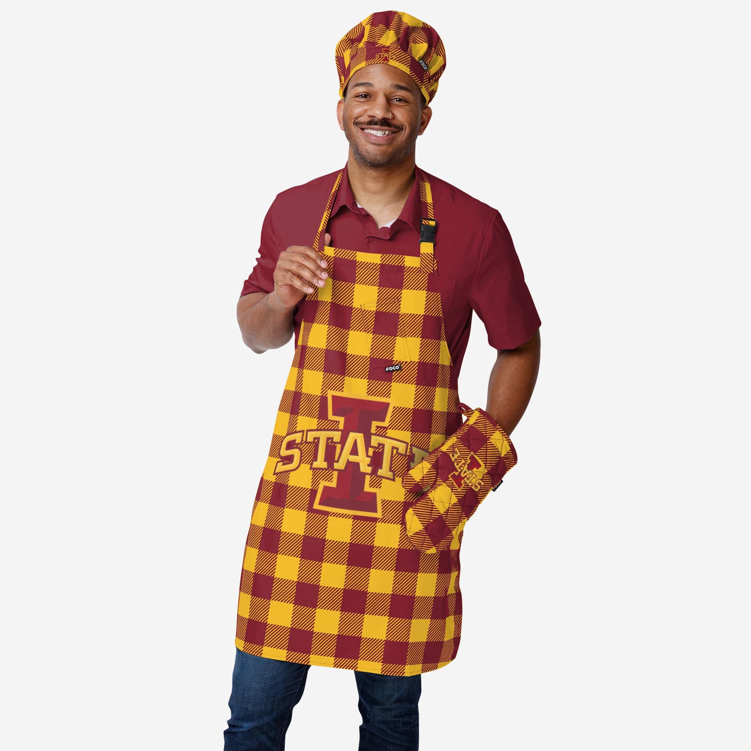 Iowa State Cyclones Plaid Chef Set - Image 2