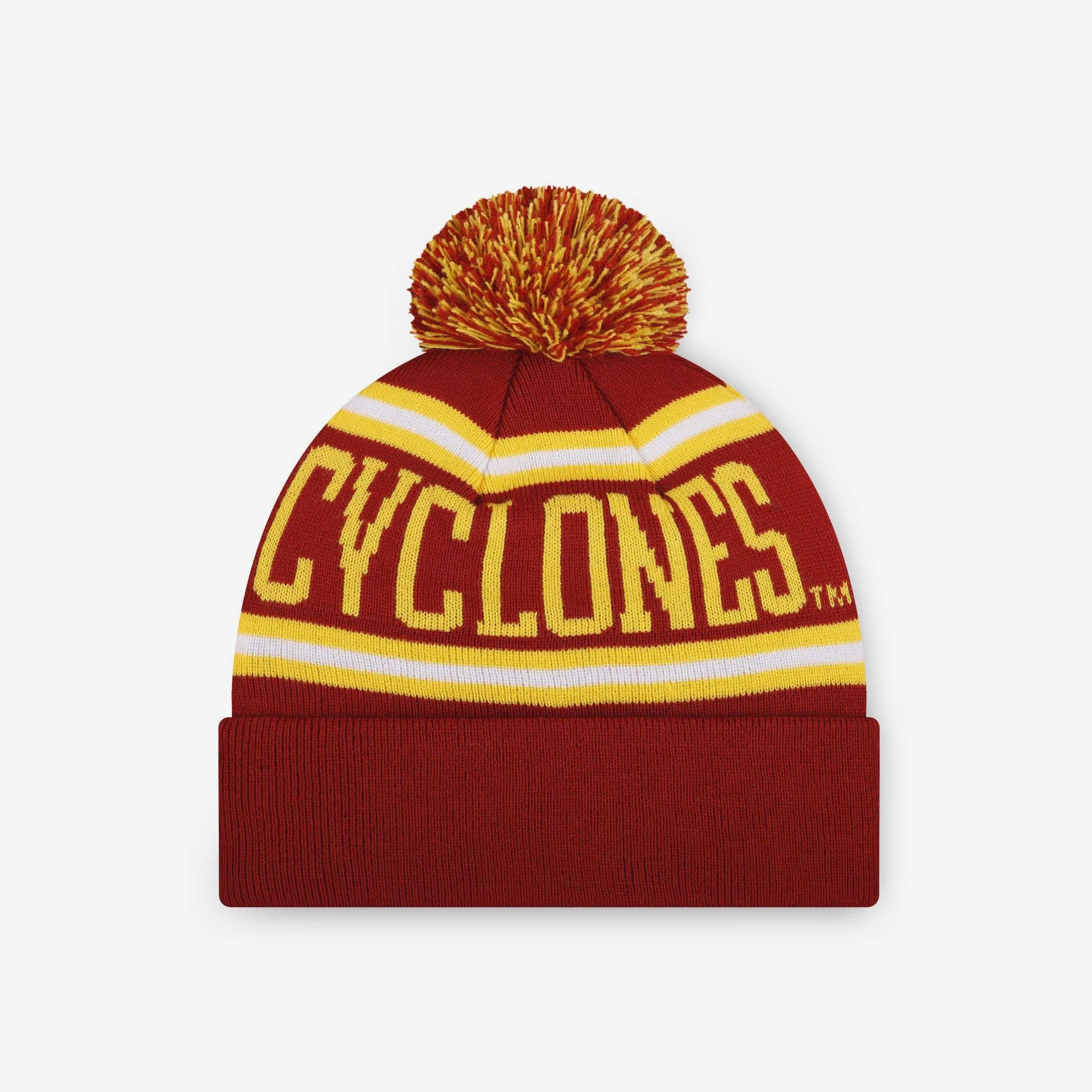 Iowa State Cyclones Primary Stripe Pom Beanie - Image 2