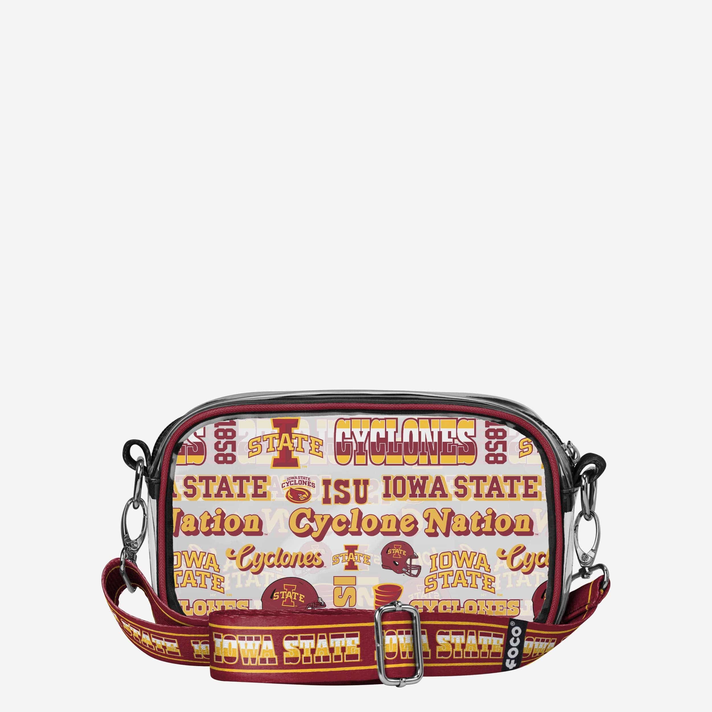 Iowa State Cyclones Repeat Retro Print Clear Crossbody Bag - Image 5