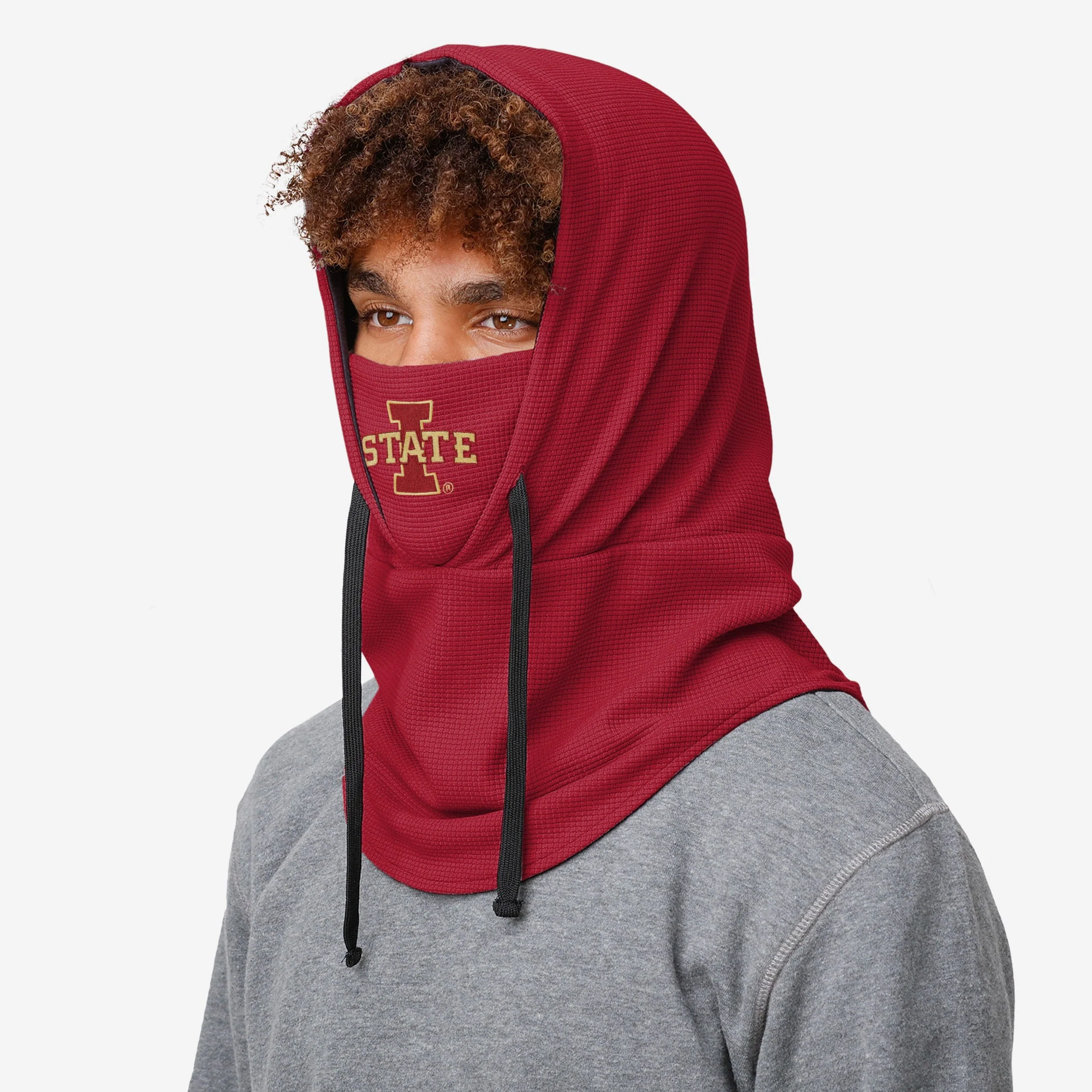 Iowa State Cyclones Waffle Drawstring Hooded Gaiter - Image 3