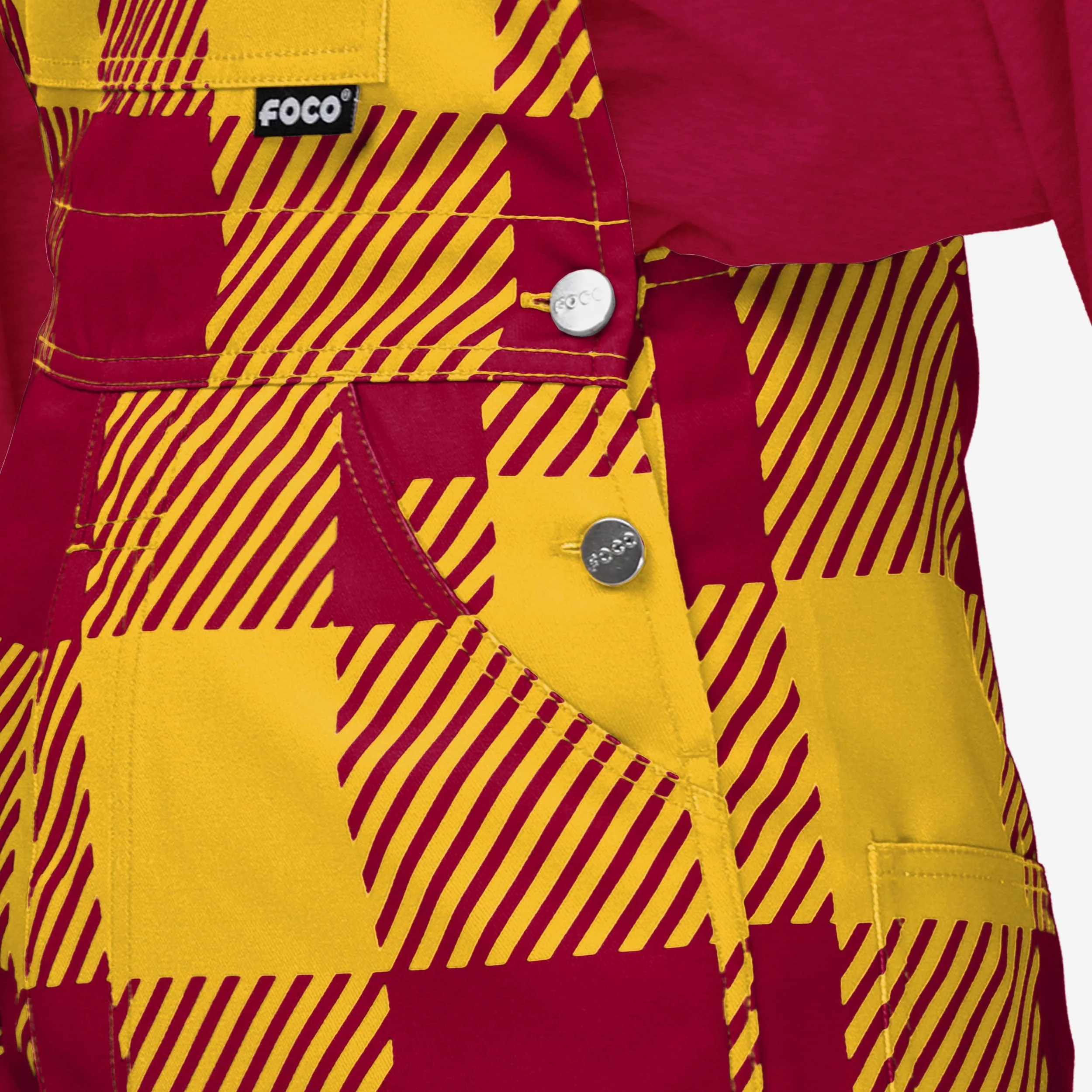Iowa State Cyclones Womens Plaid Bib Overalls - Image 5