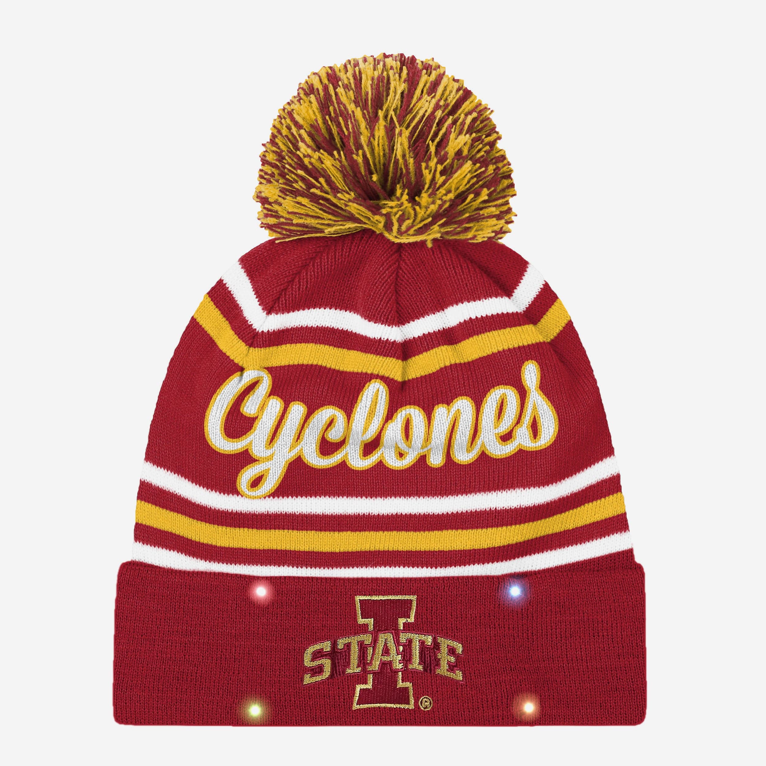 Iowa State Cyclones Womens Wordmark Script Light Up Beanie - Image 2