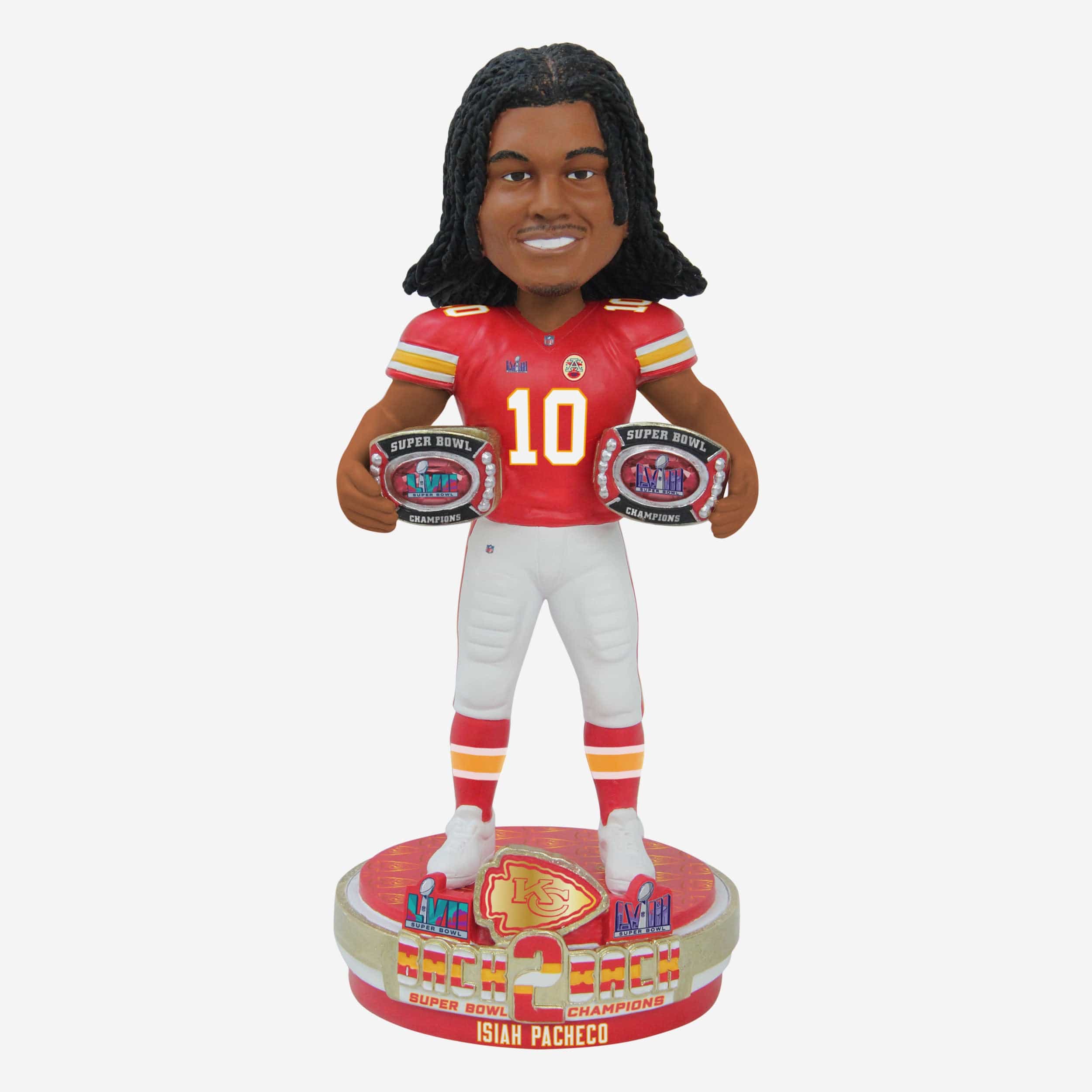 Isiah Pacheco Kansas City Chiefs Super Bowl LVIII Champions Bobblehead