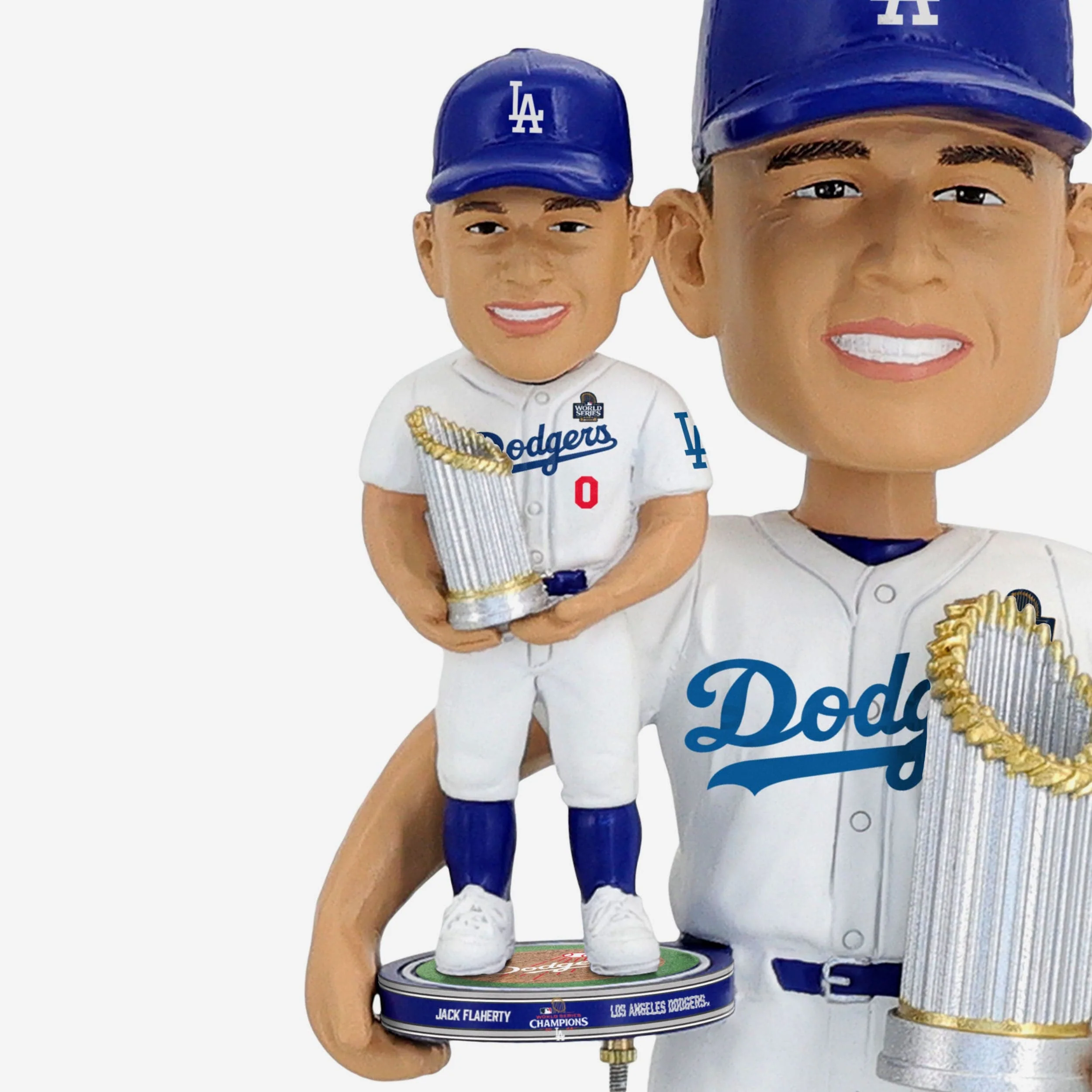 Jack Flaherty Los Angeles Dodgers 2024 World Series Champions Bobble Dubblz Bobblehead - Image 4