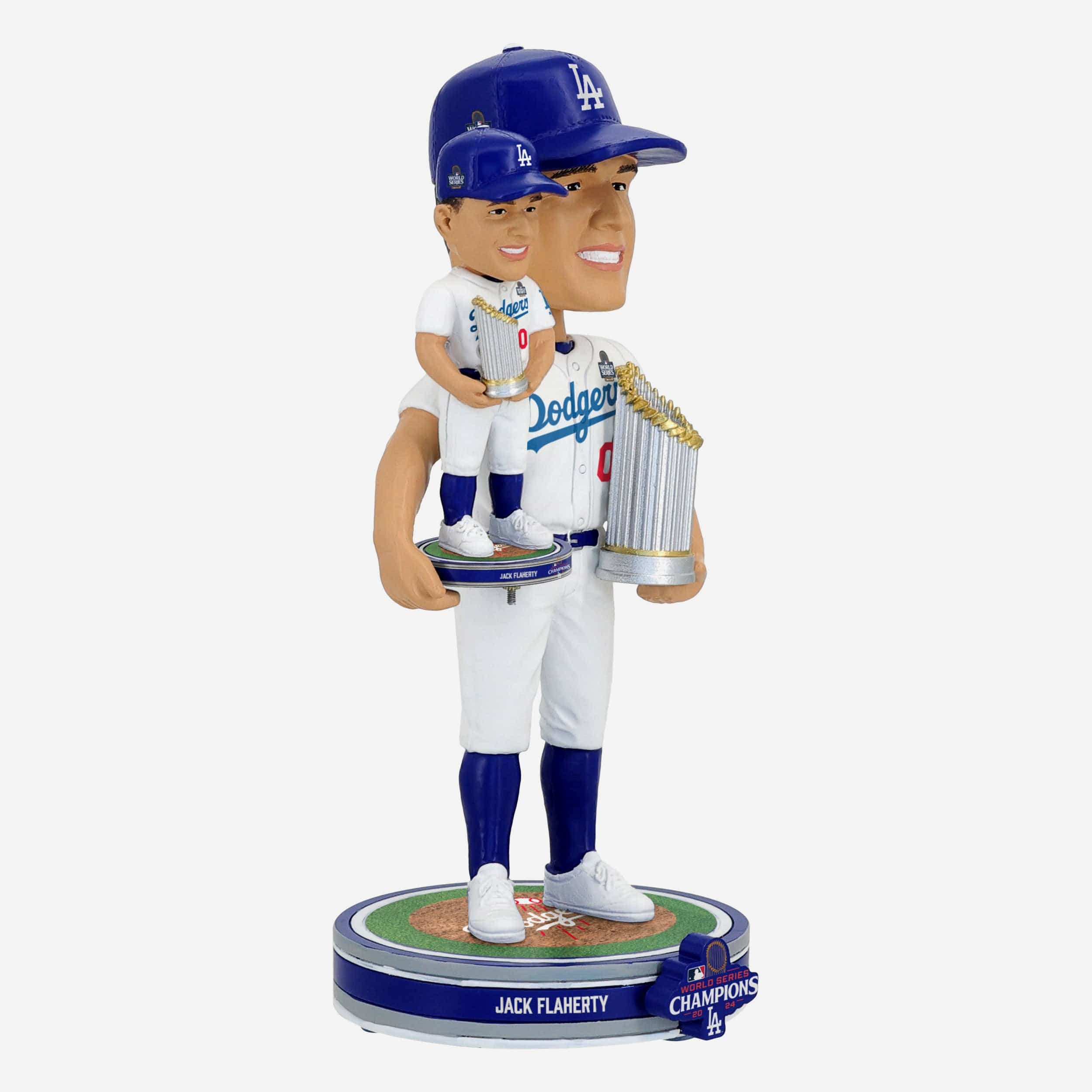 Jack Flaherty Los Angeles Dodgers 2024 World Series Champions Bobble Dubblz Bobblehead - Image 5