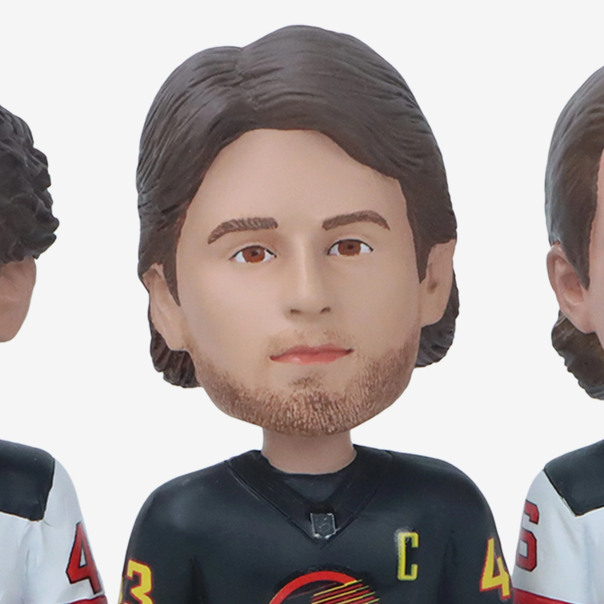 Jack Hughes & Luke Hughes & Quinn Hughes New Jersey Devils & Vancouver Canucks Mini Bobblehead Scene - Image 3