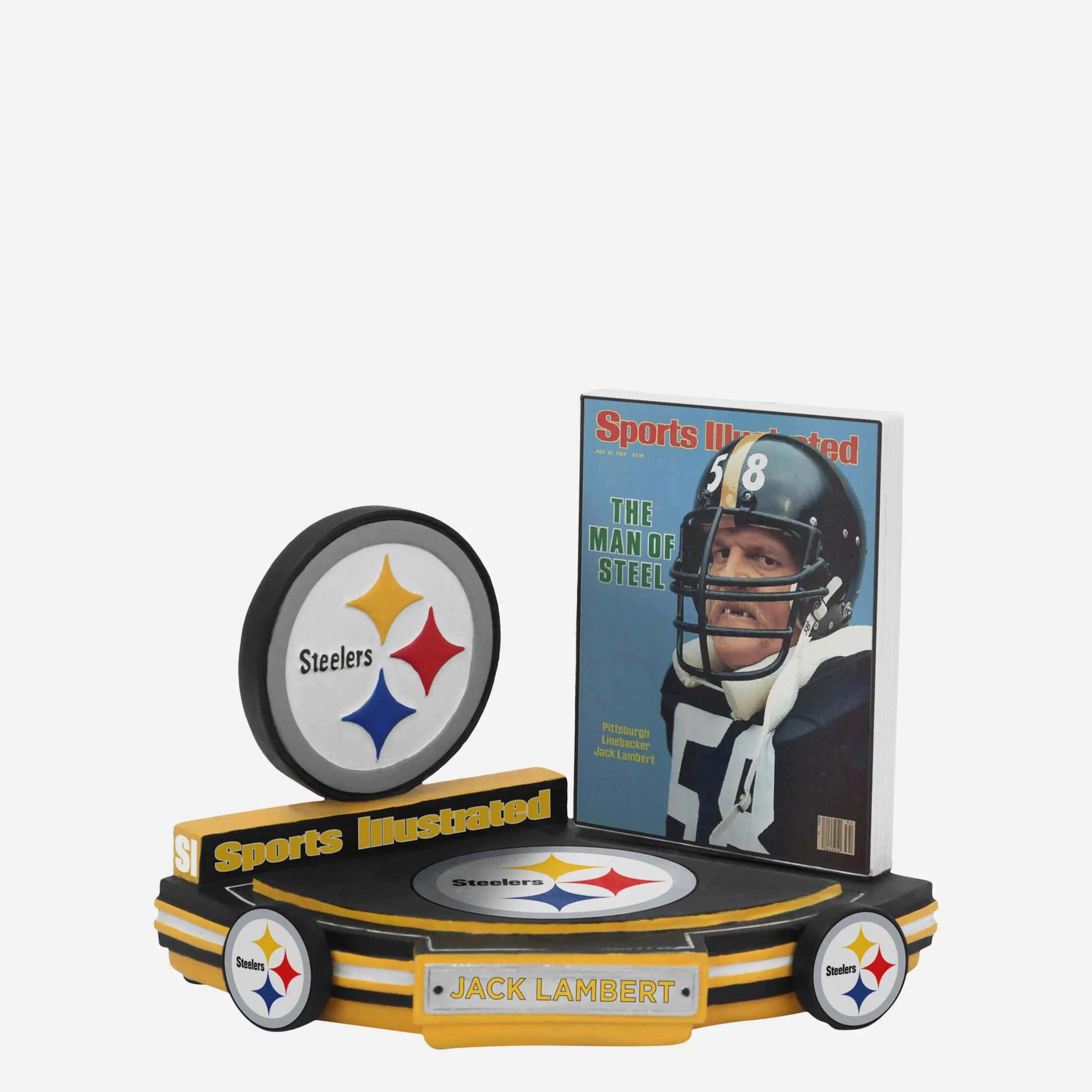 Jack Lambert Pittsburgh Steelers Man Of Steel 1984 Sports Illustrated Cover Bobblehead - Image 4
